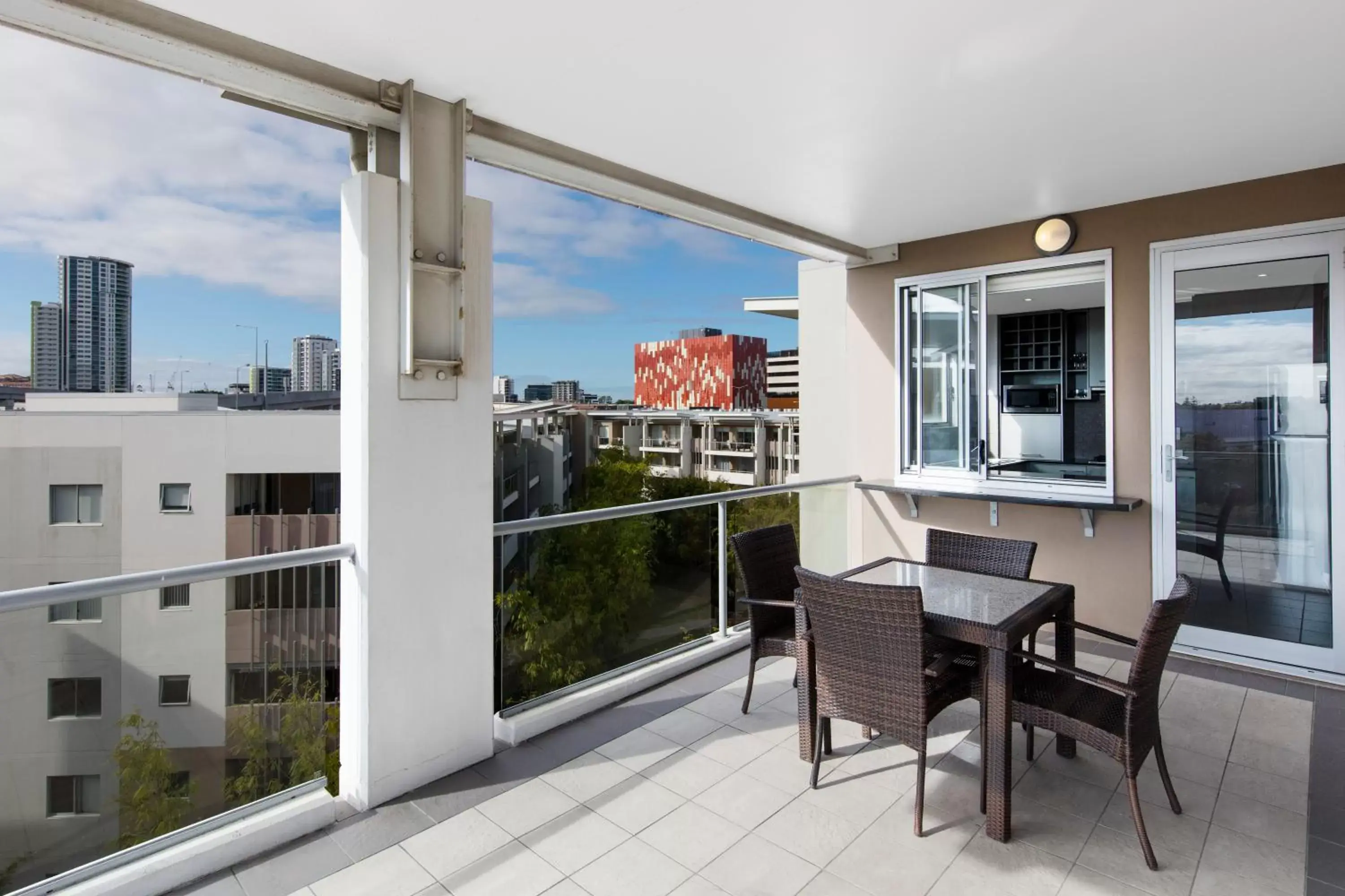 Patio, Balcony/Terrace in Oaks Brisbane Mews Suites