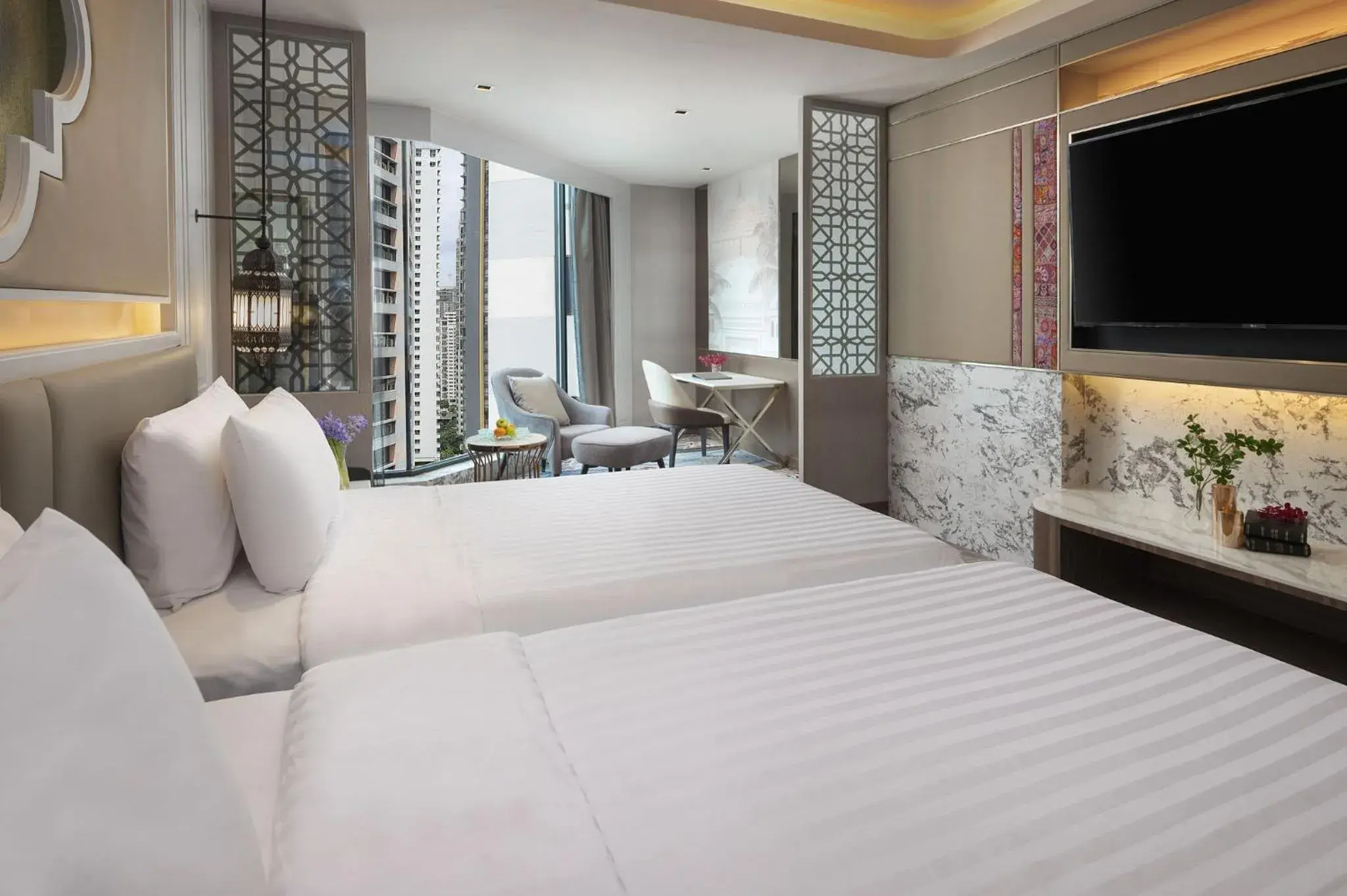 Bed in Valia Hotel Bangkok