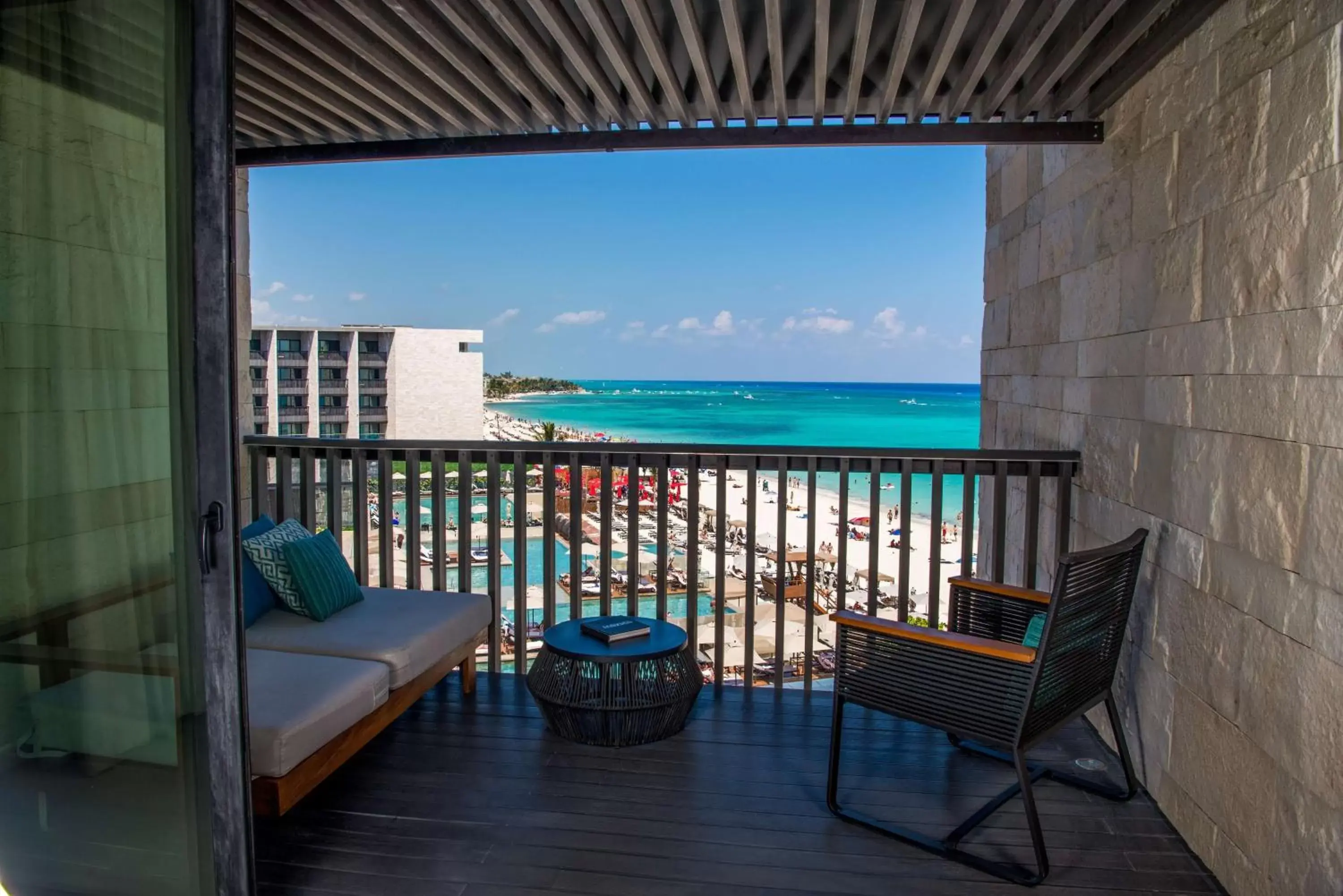 Bedroom, Balcony/Terrace in Grand Hyatt Playa del Carmen Resort