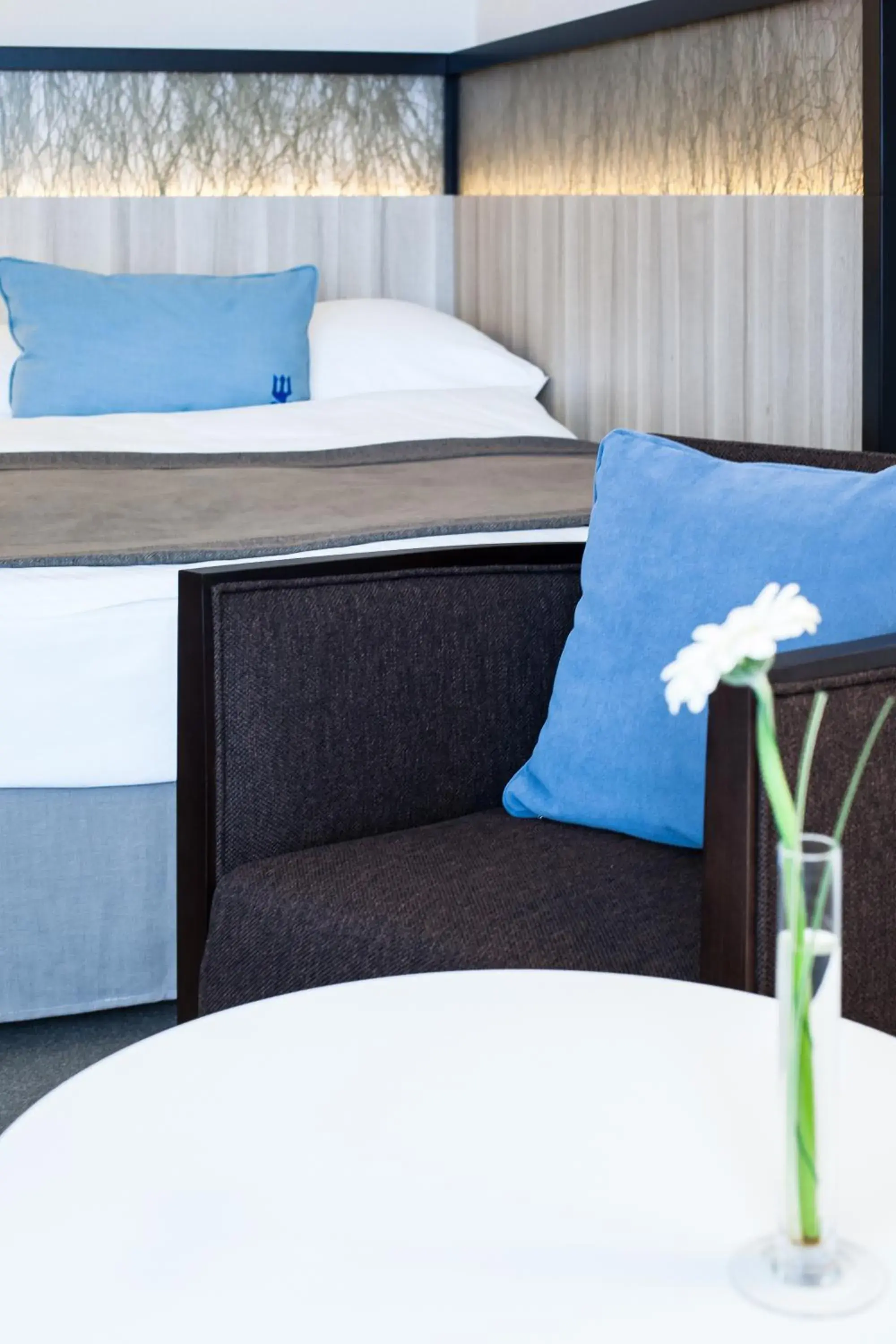 Bed in Hotel Neptun