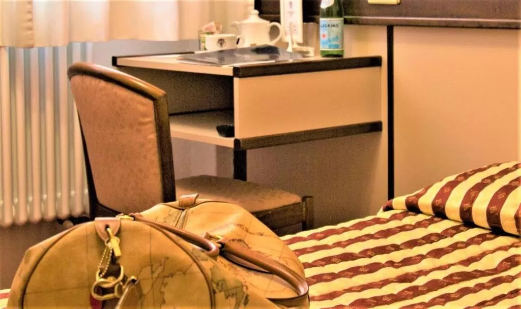 Decorative detail, Bed in Bes Hotel Papa San Pellegrino Terme