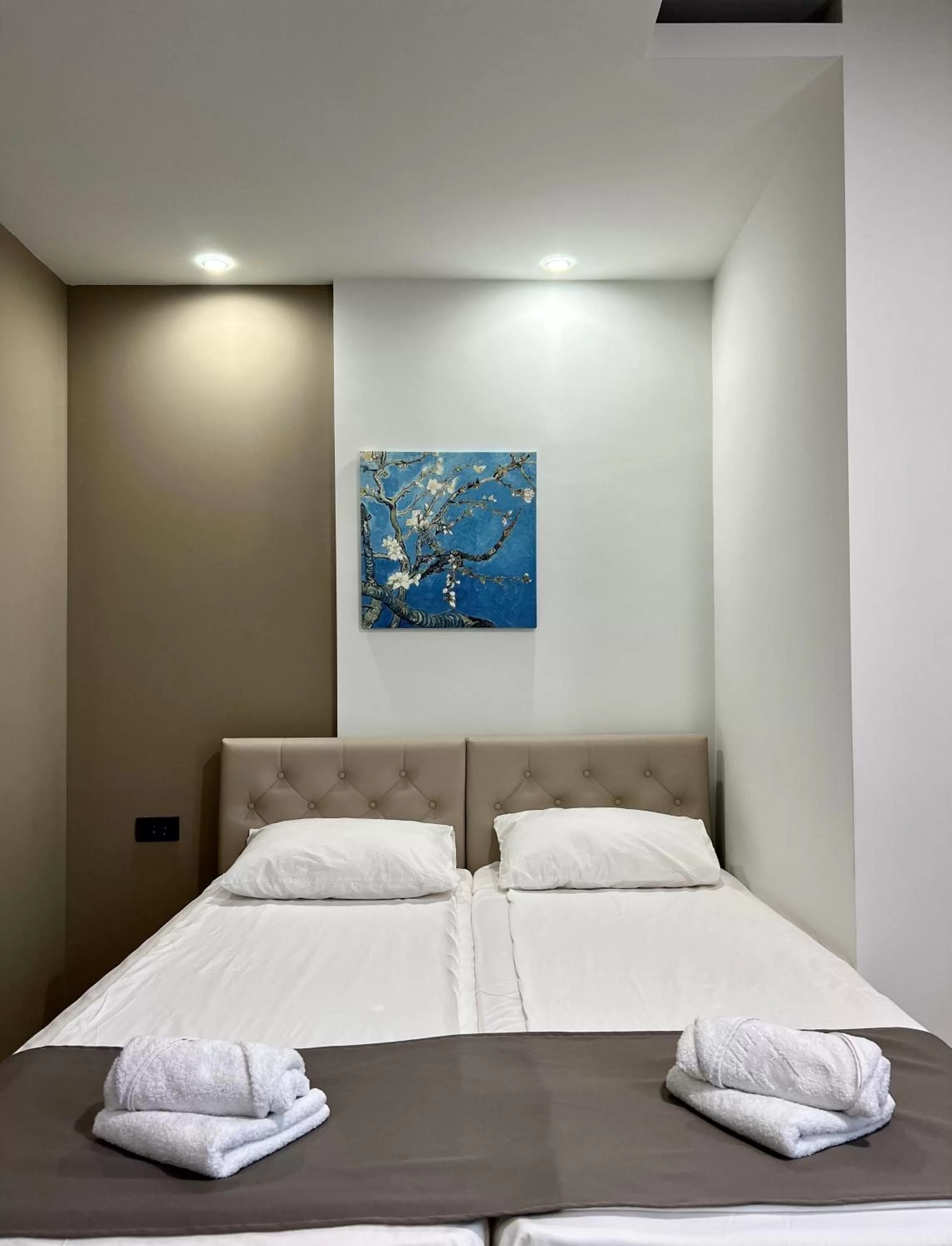 Bed in Garni Hotel Aline