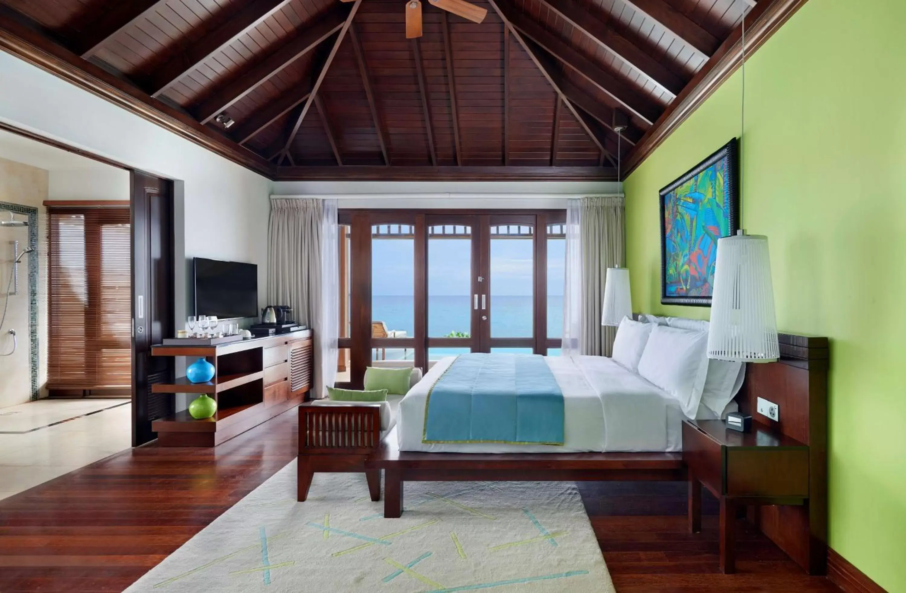 Bed in Hilton Seychelles Northolme Resort & Spa