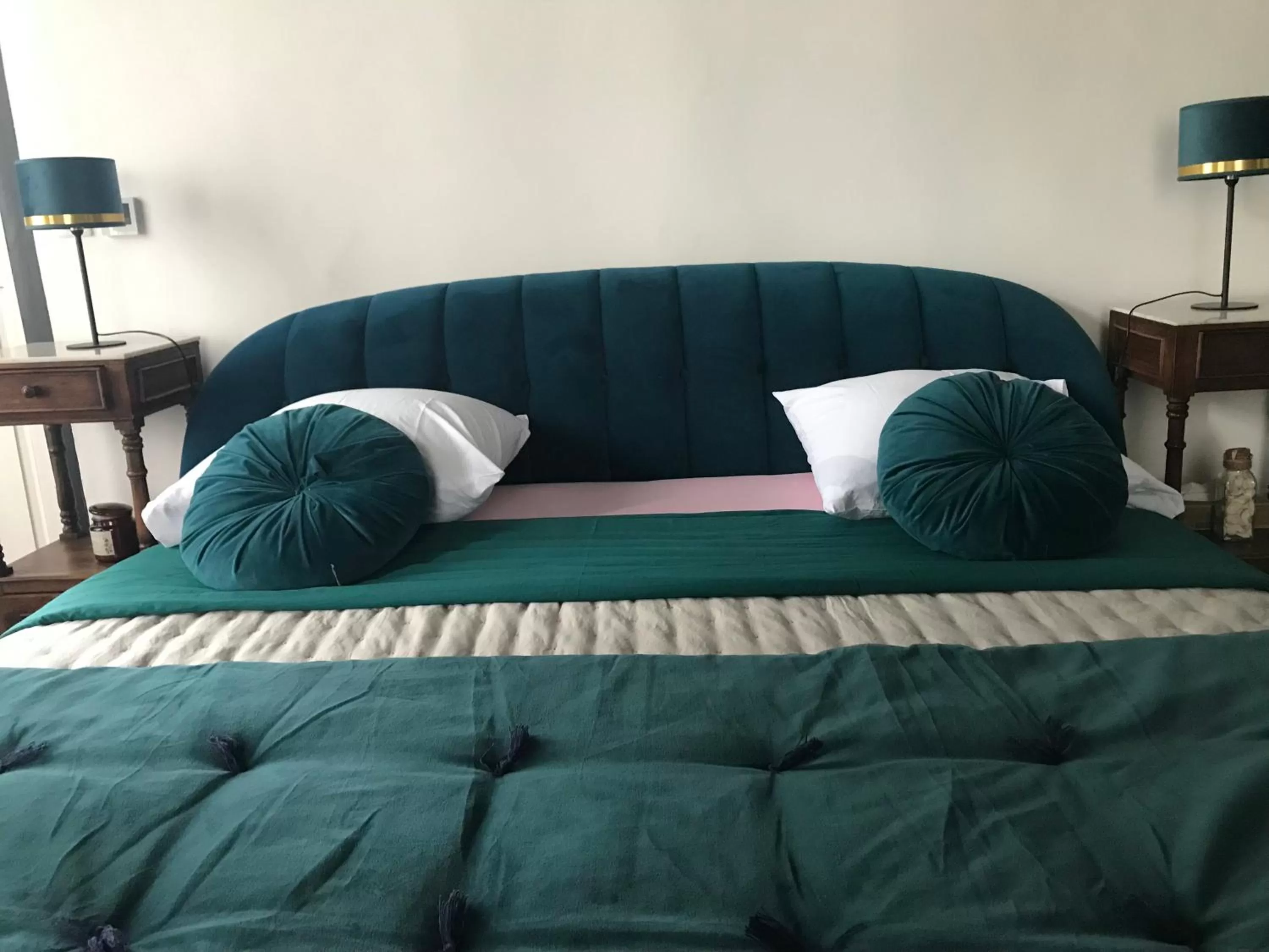 Bed, Seating Area in Château de Bataillé