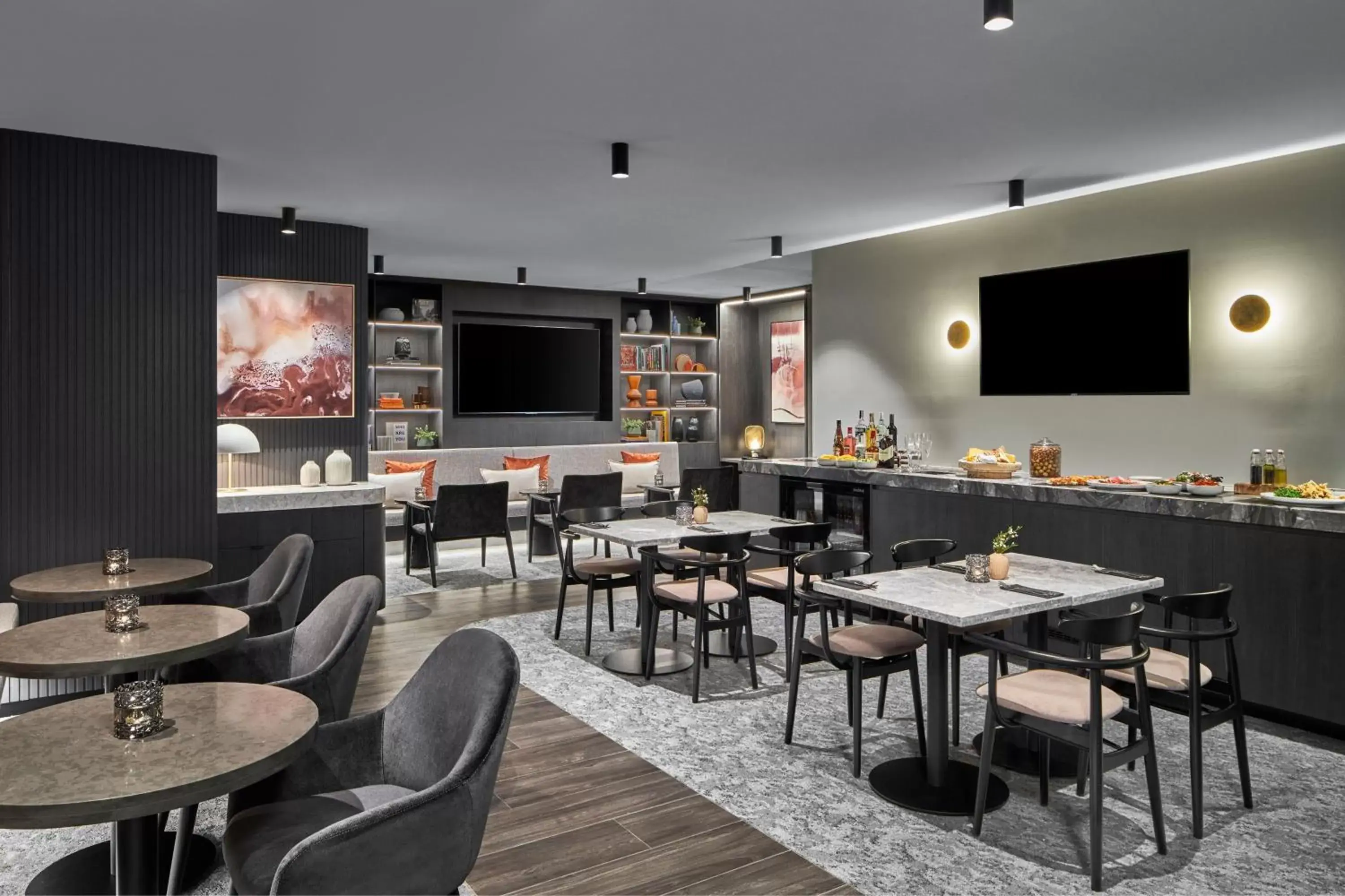 Lounge or bar, Restaurant/Places to Eat in Melbourne Marriott Hotel