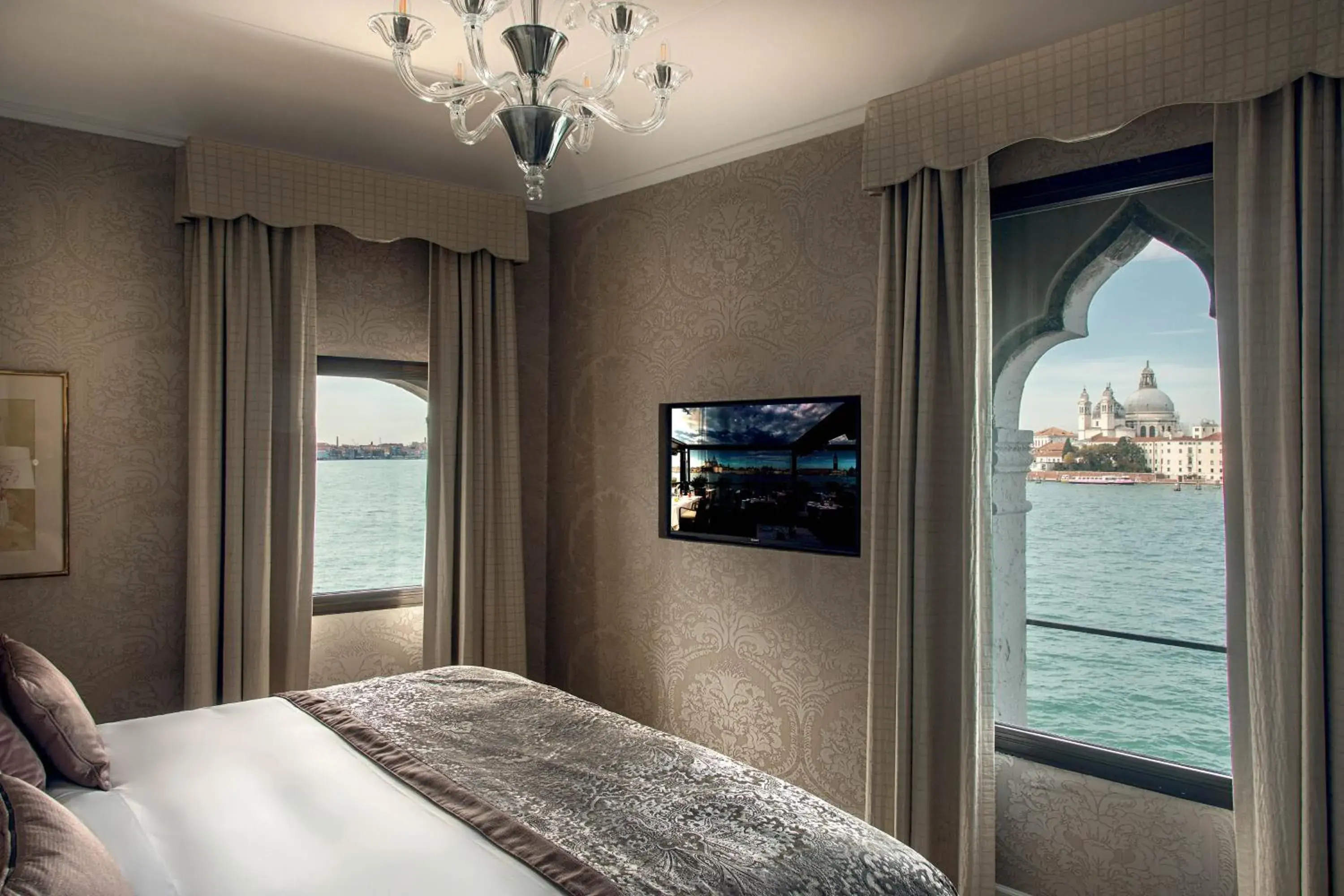 Bedroom, View in Hotel Cipriani, A Belmond Hotel, Venice