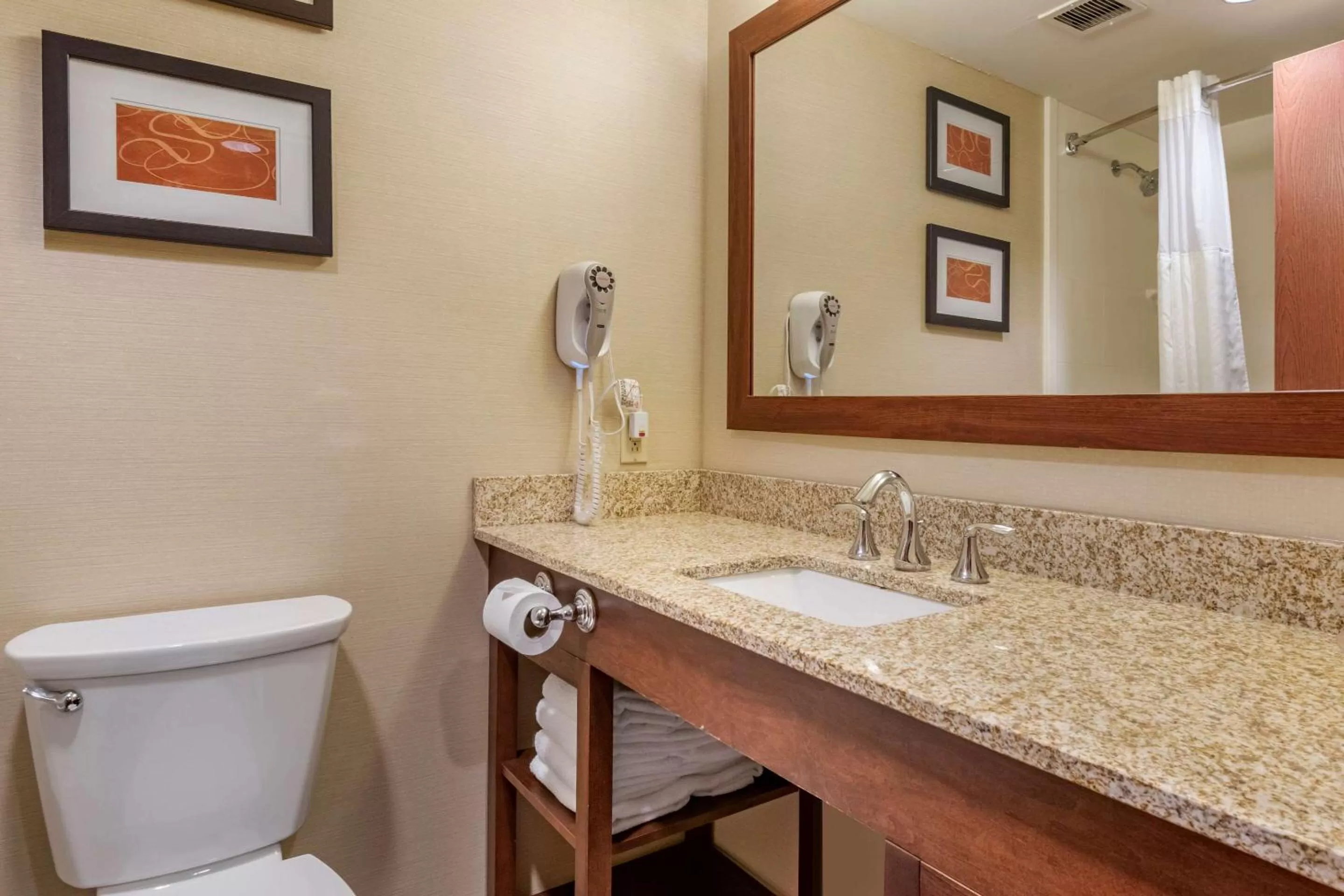 Bathroom in Comfort Suites Downtown Carlisle