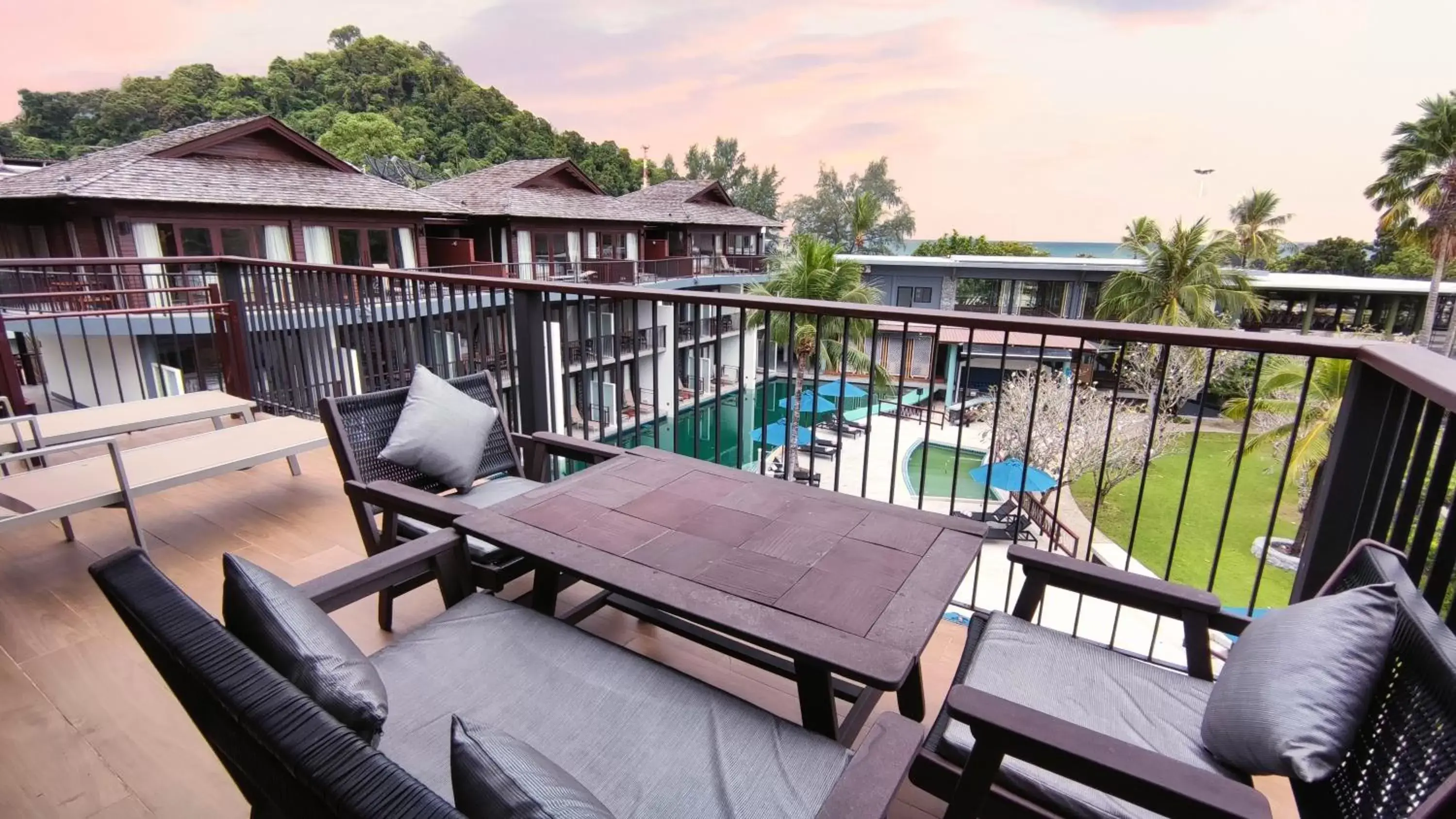 Balcony/Terrace, Pool View in Holiday Ao Nang Beach Resort, Krabi - SHA Extra Plus