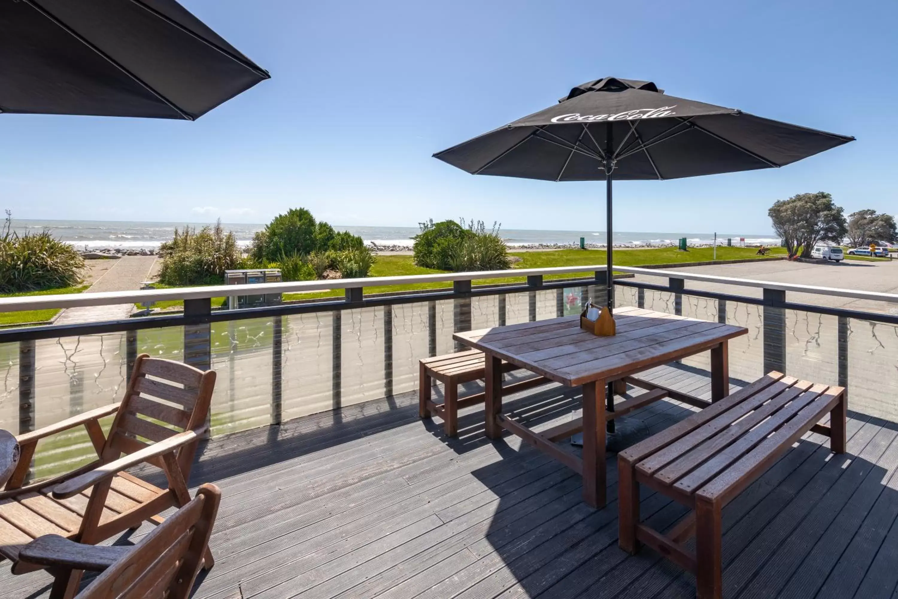 Patio in Beachfront Hotel Hokitika