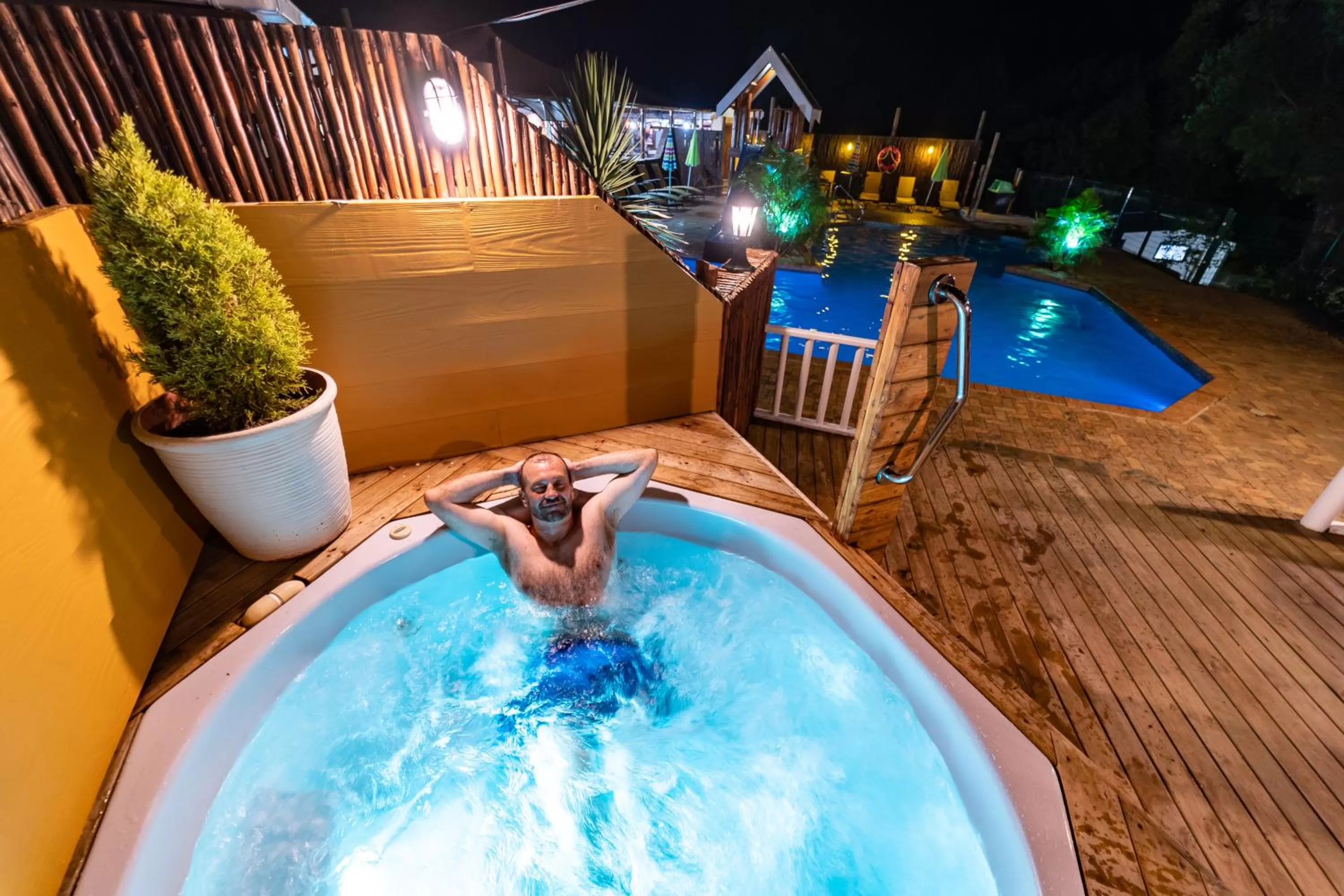 Hot Tub in Gooderson Knysna Chalets