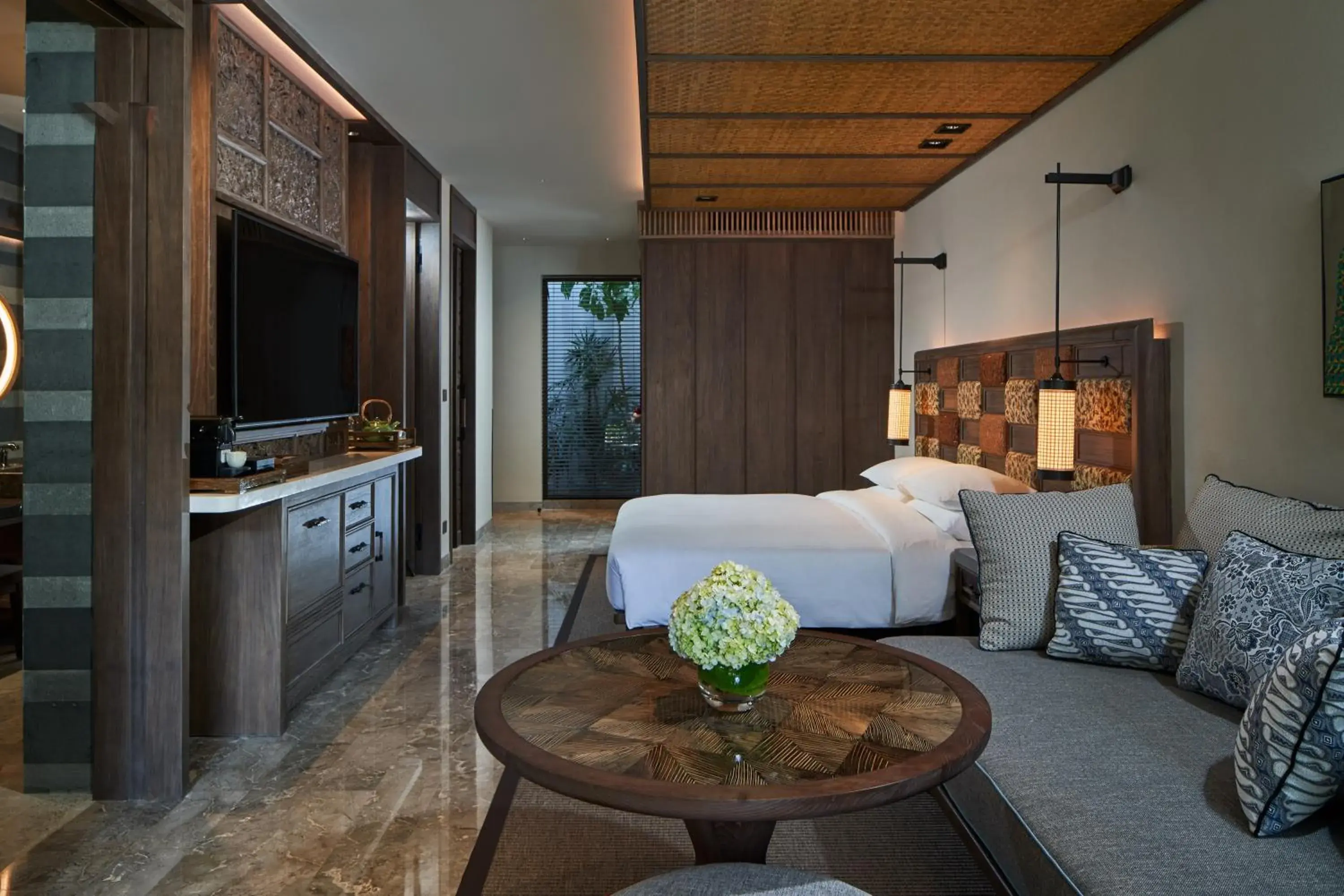 Bed, TV/Entertainment Center in Andaz Bali - a Concept by Hyatt