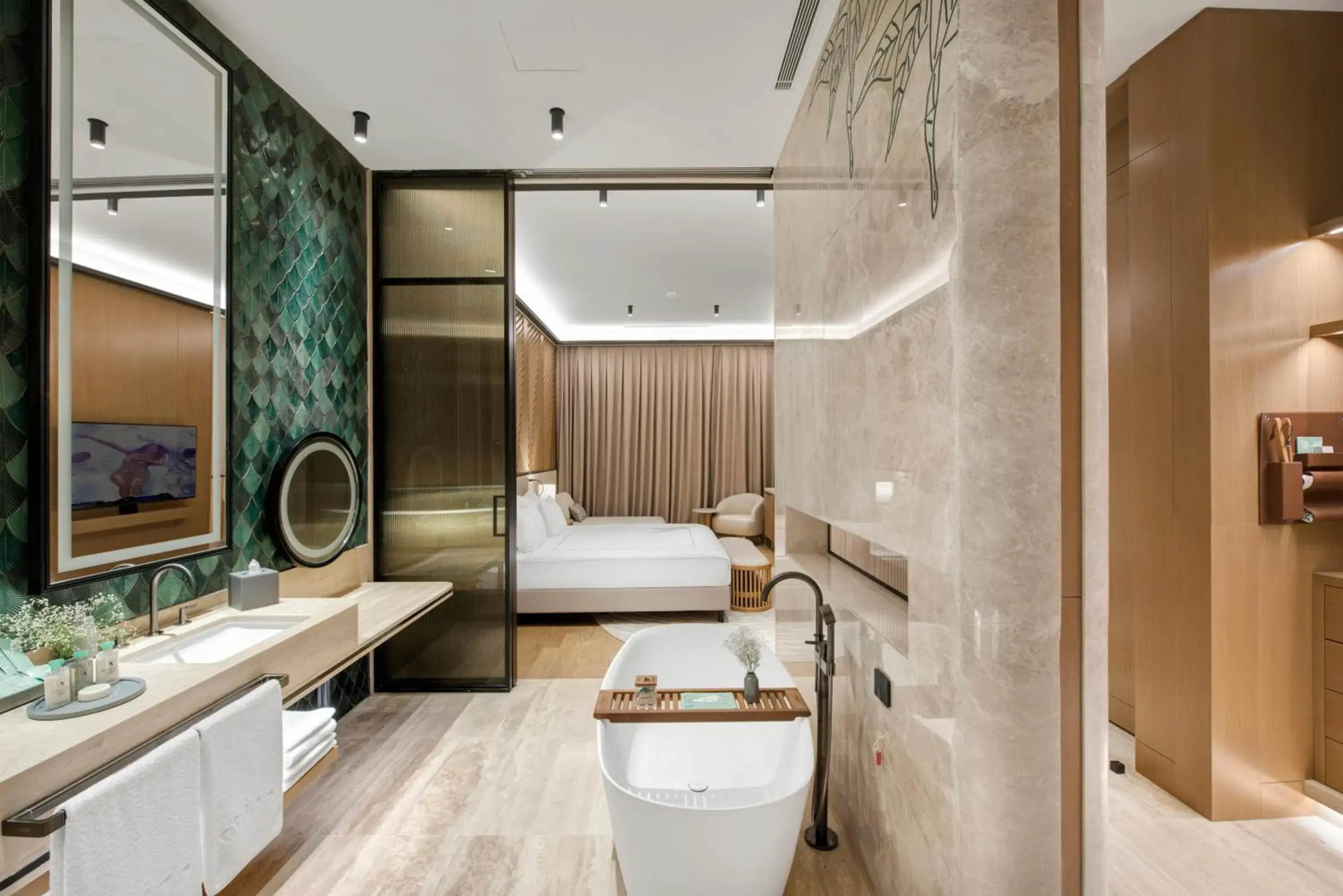 Bathroom, Bed in Regnum Carya