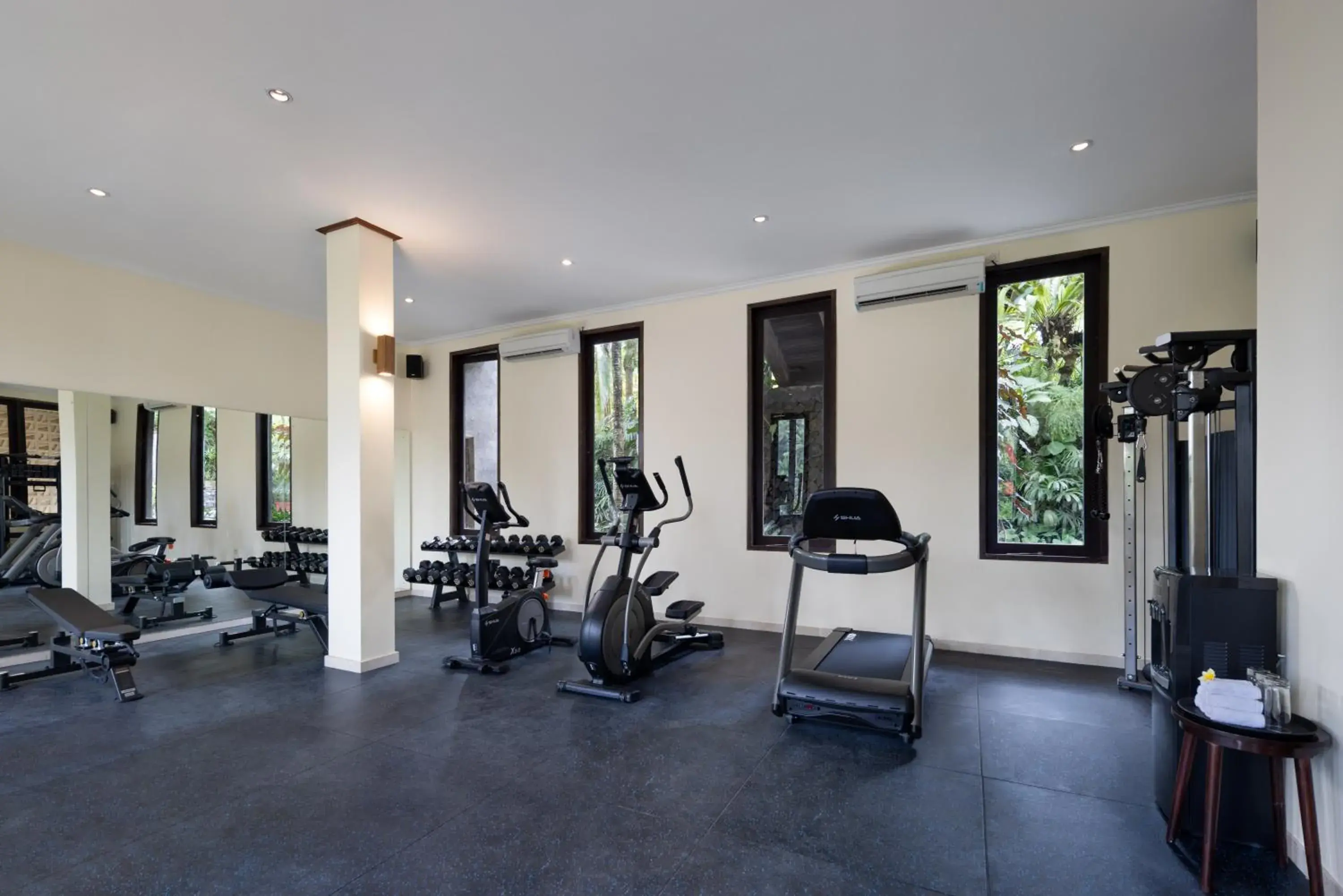 Fitness centre/facilities in The Kayon Valley Resort Fitness centre/facilities in The Kayon Valley Resort