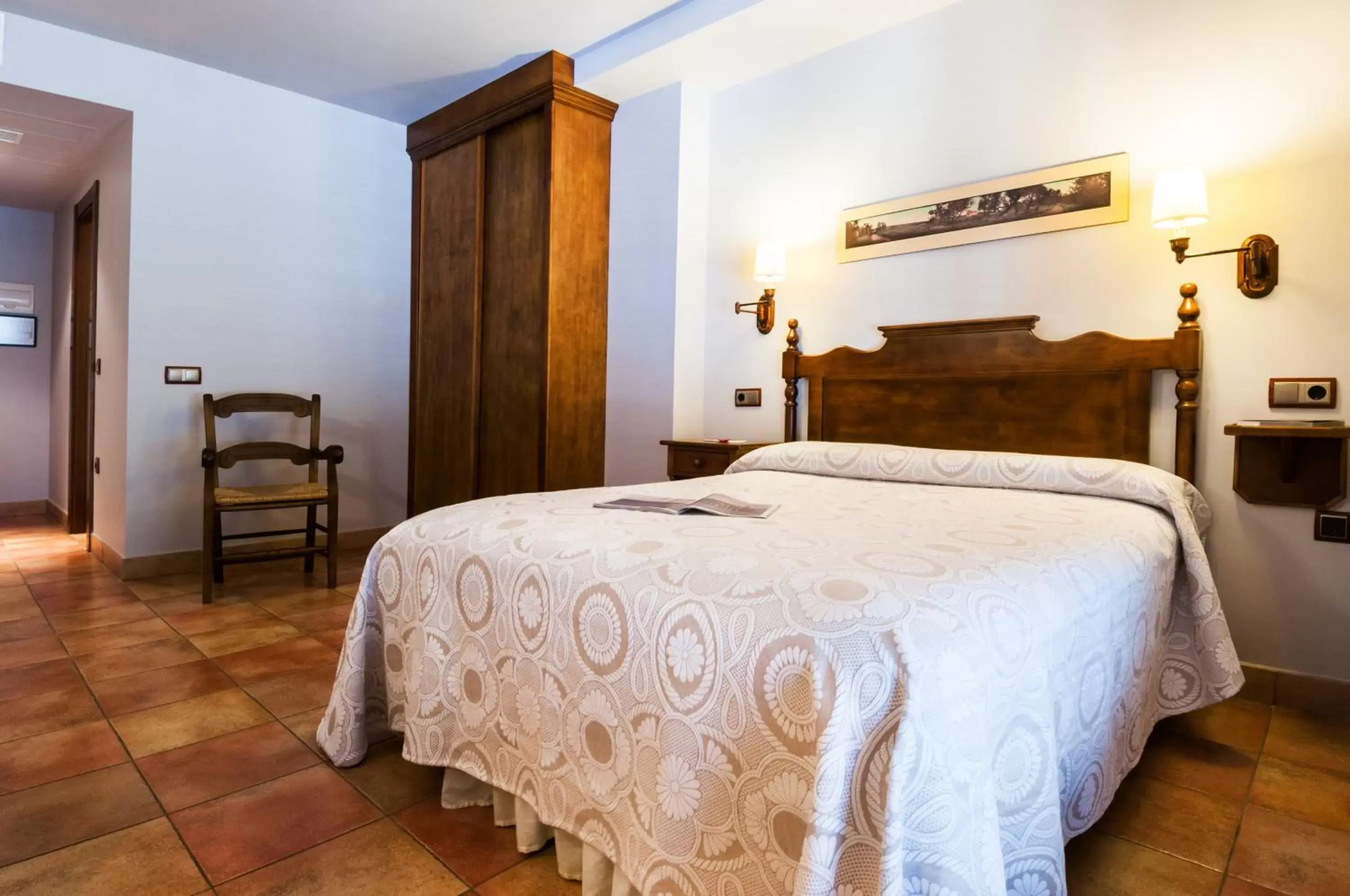 Decorative detail, Bed in Hotel Doña Manuela