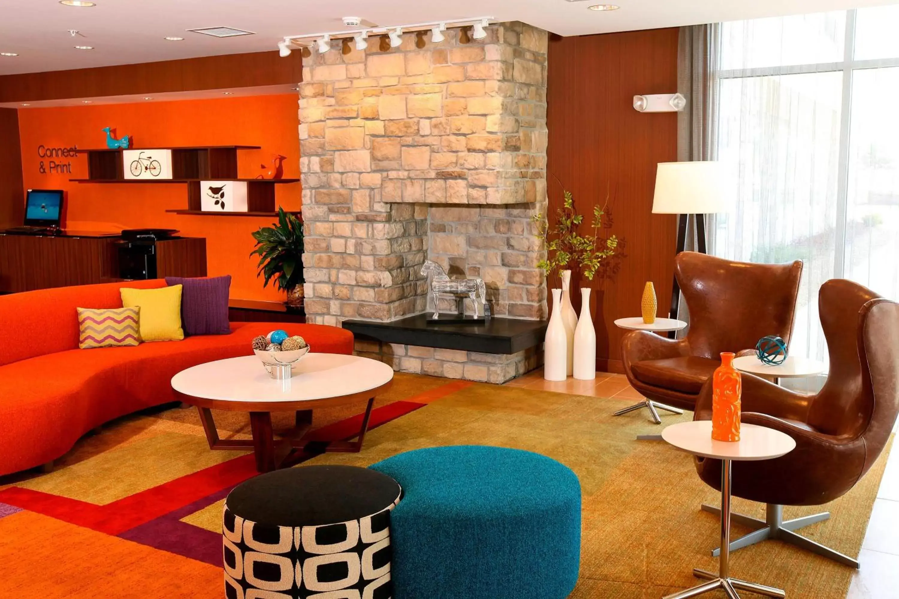 Lobby or reception, Lounge/Bar in Fairfield Inn & Suites by Marriott Omaha Papillion