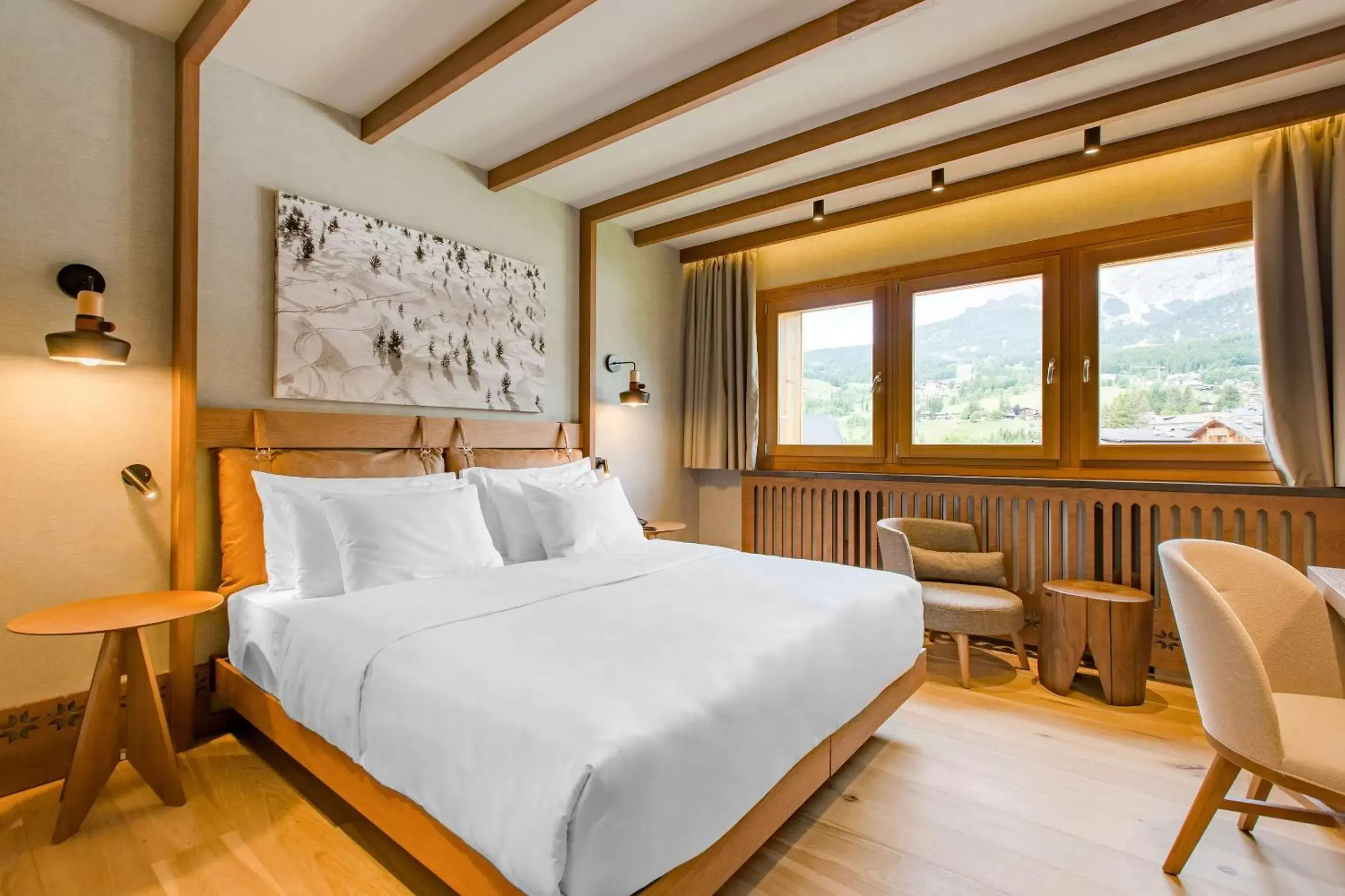 Bedroom, Bed in Grand Hotel Savoia Cortina d'Ampezzo, A Radisson Collection Hotel