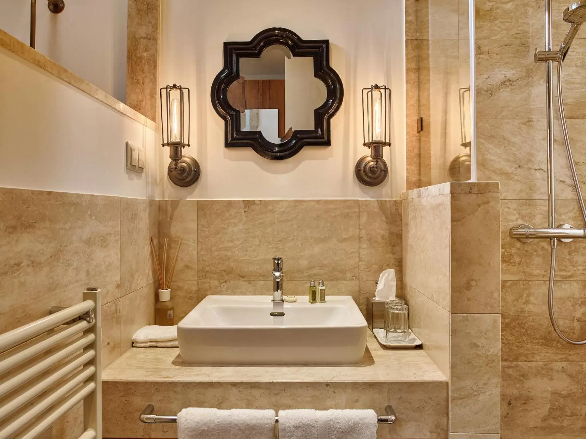 Property building, Bathroom in PEST-BUDA Design Hotel by Zsidai Hotels at Buda Castle