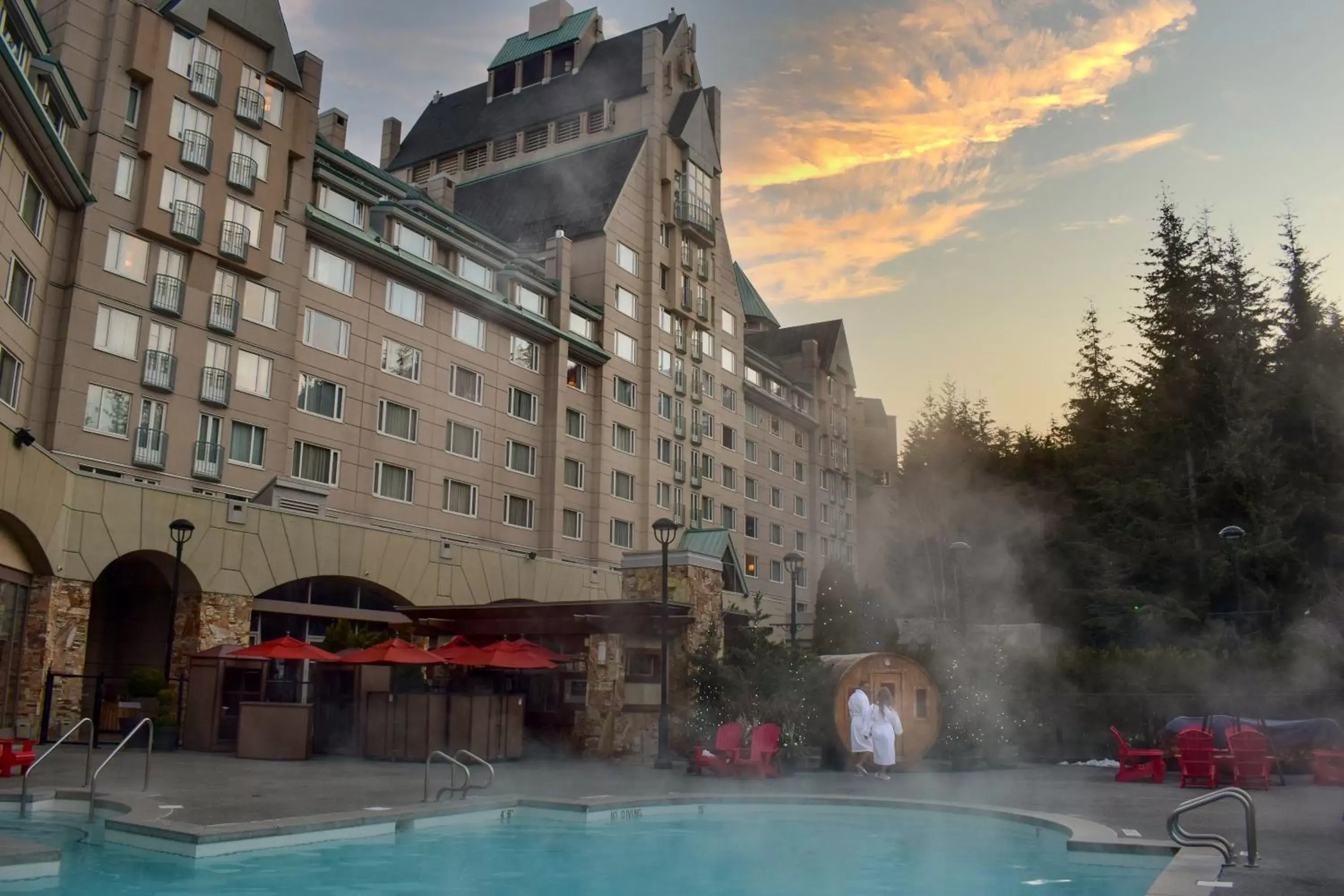 Property building, Swimming Pool in Fairmont Chateau Whistler