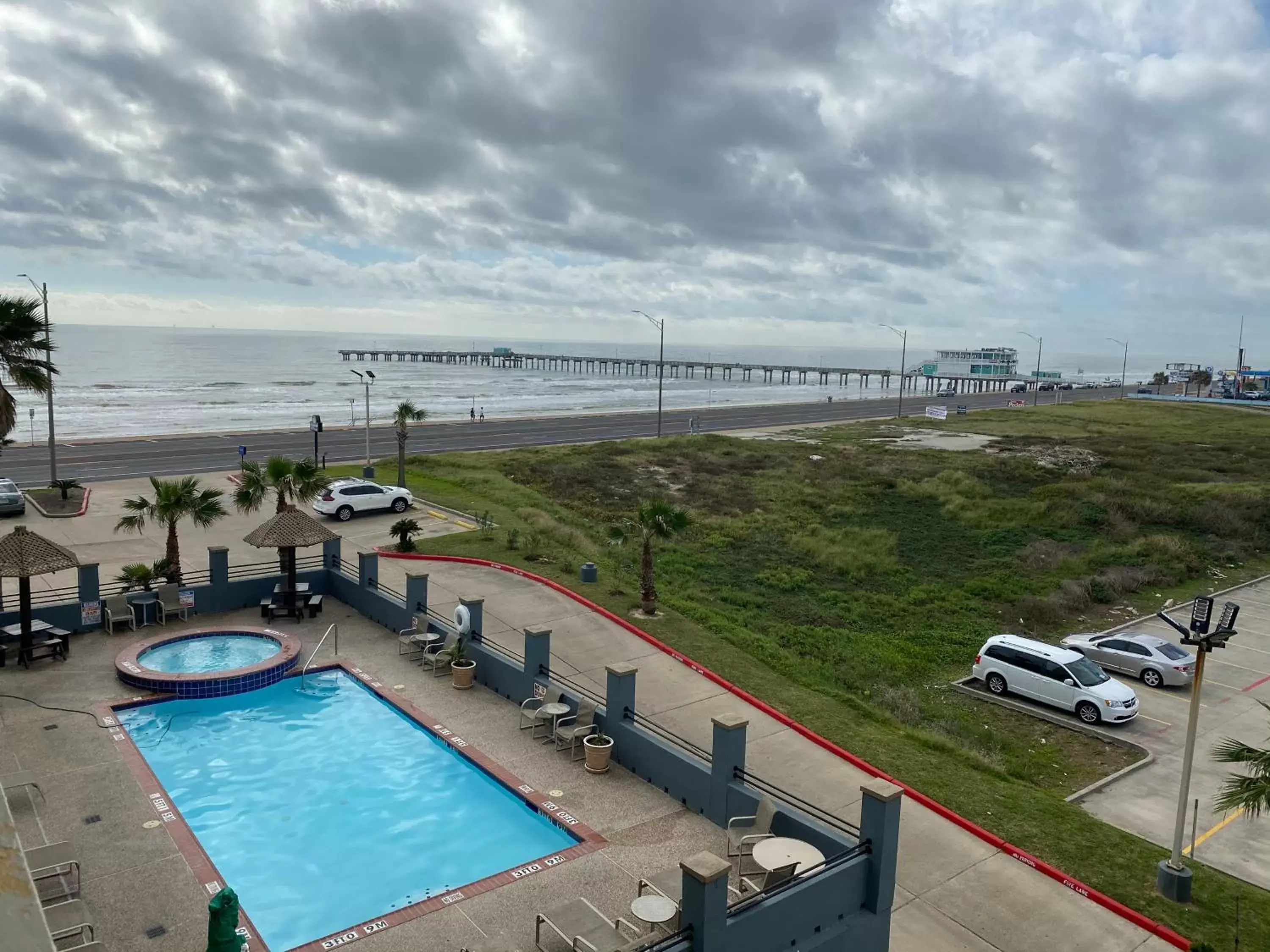 Pool View in Galveston Beach Hotel