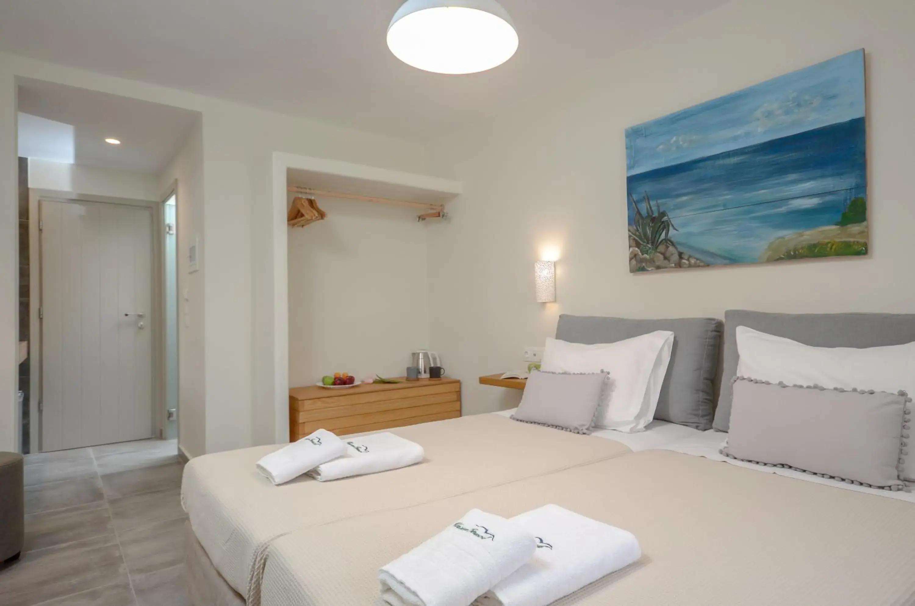 Bed in Naxos Beach Hotel