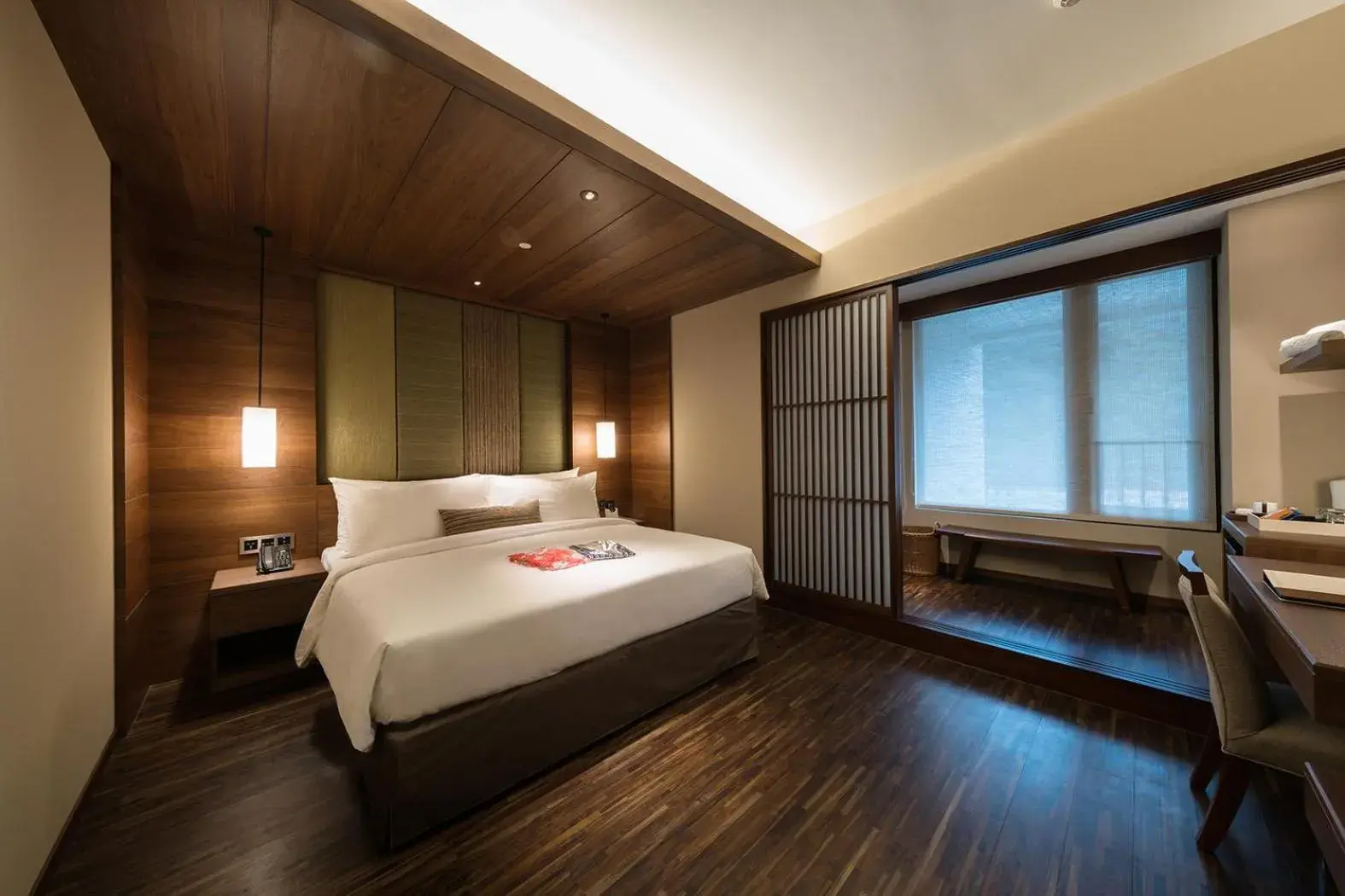 Bed in Asia Pacific Hotel Beitou