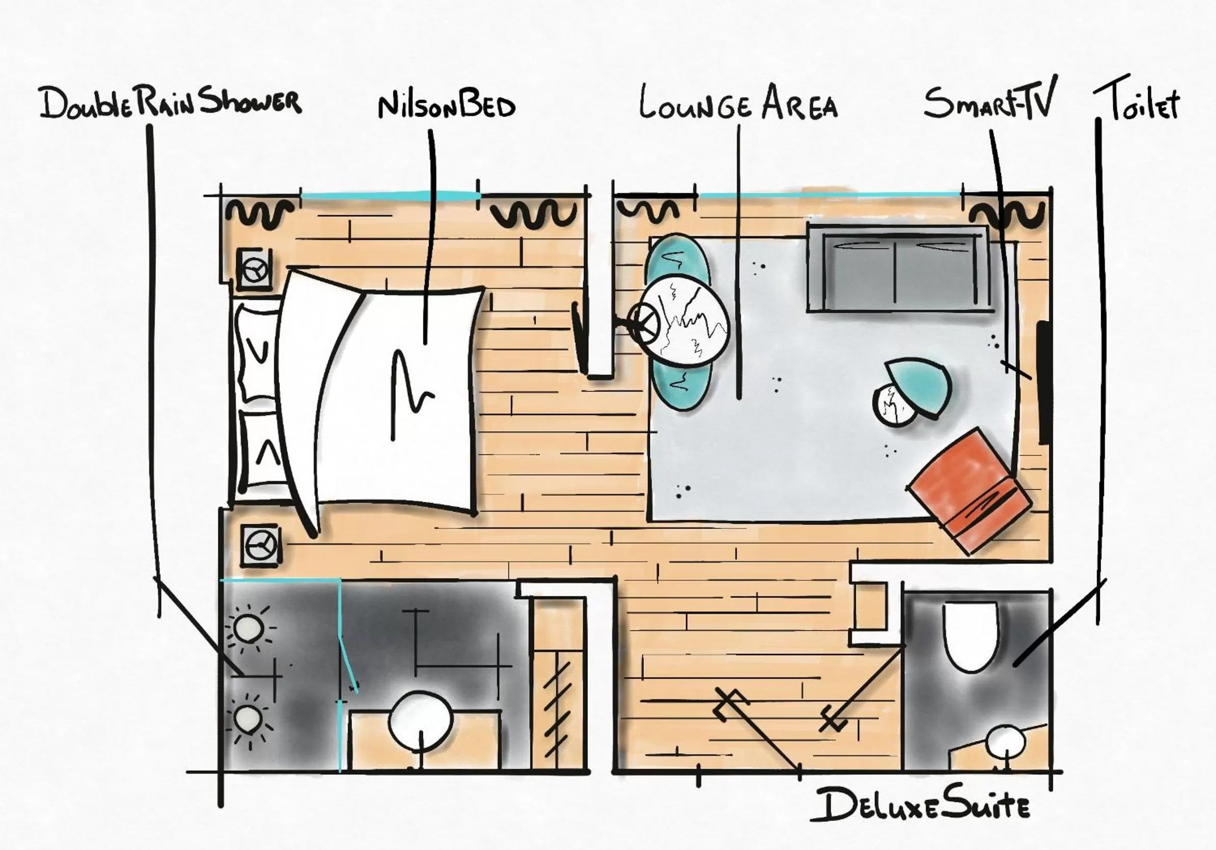 Floor plan in Hotel de Sterrenberg - Adults Only