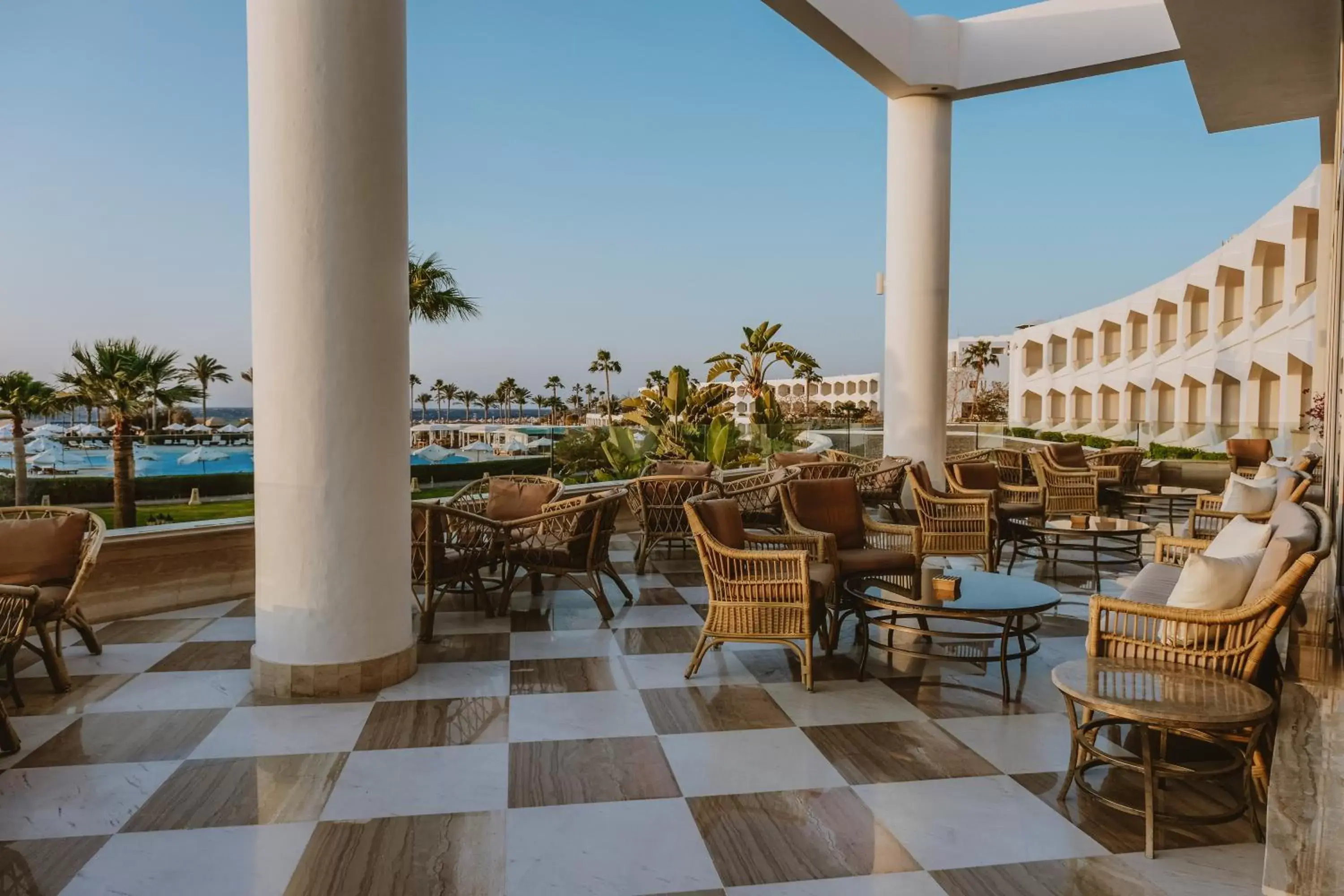 Balcony/Terrace, Restaurant/Places to Eat in Baron Resort Sharm El Sheikh