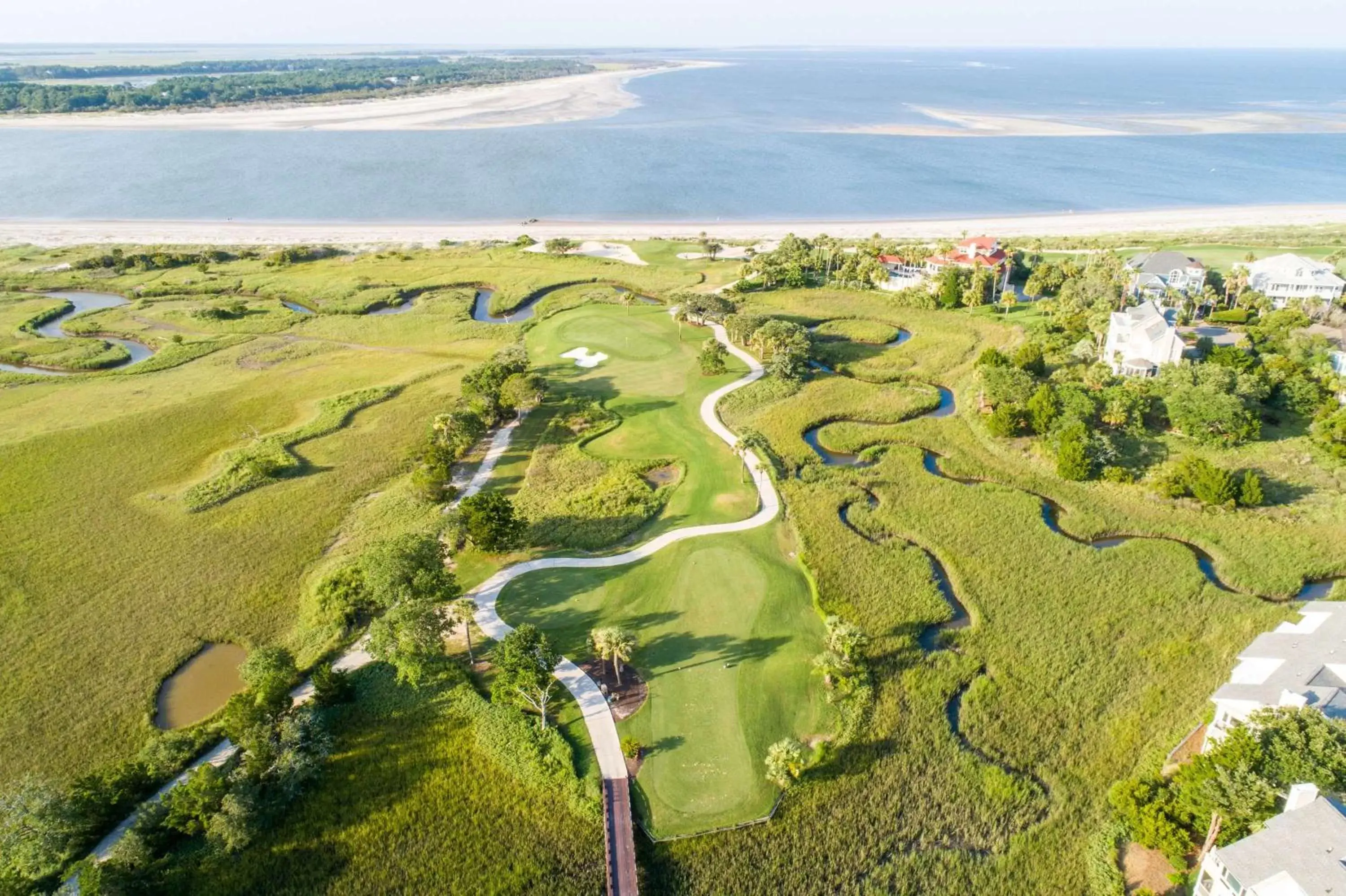 Golfcourse, Bird's-eye View in Wild Dunes Resort - Sweetgrass Inn and Boardwalk Inn Golfcourse, Bird's-eye View in Wild Dunes Resort - Sweetgrass Inn and Boardwalk Inn