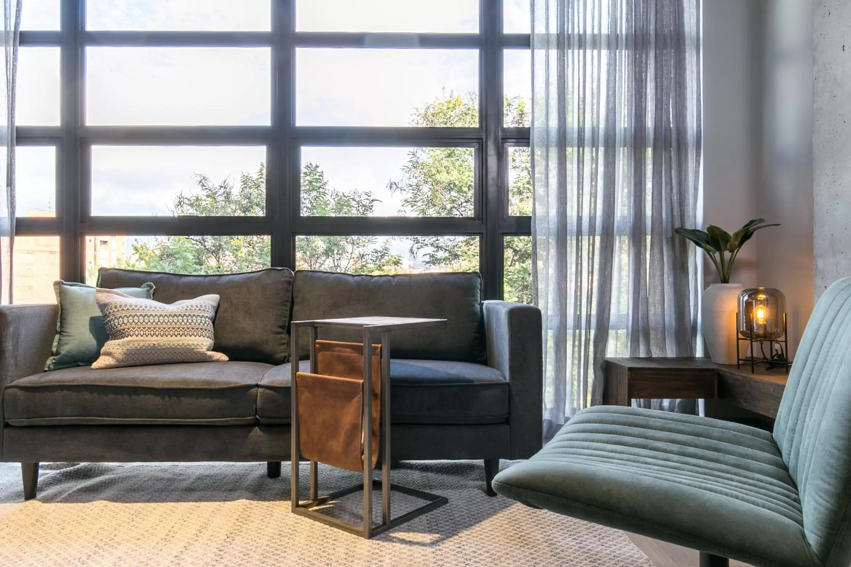 Seating area in Factory Lofts Hotel