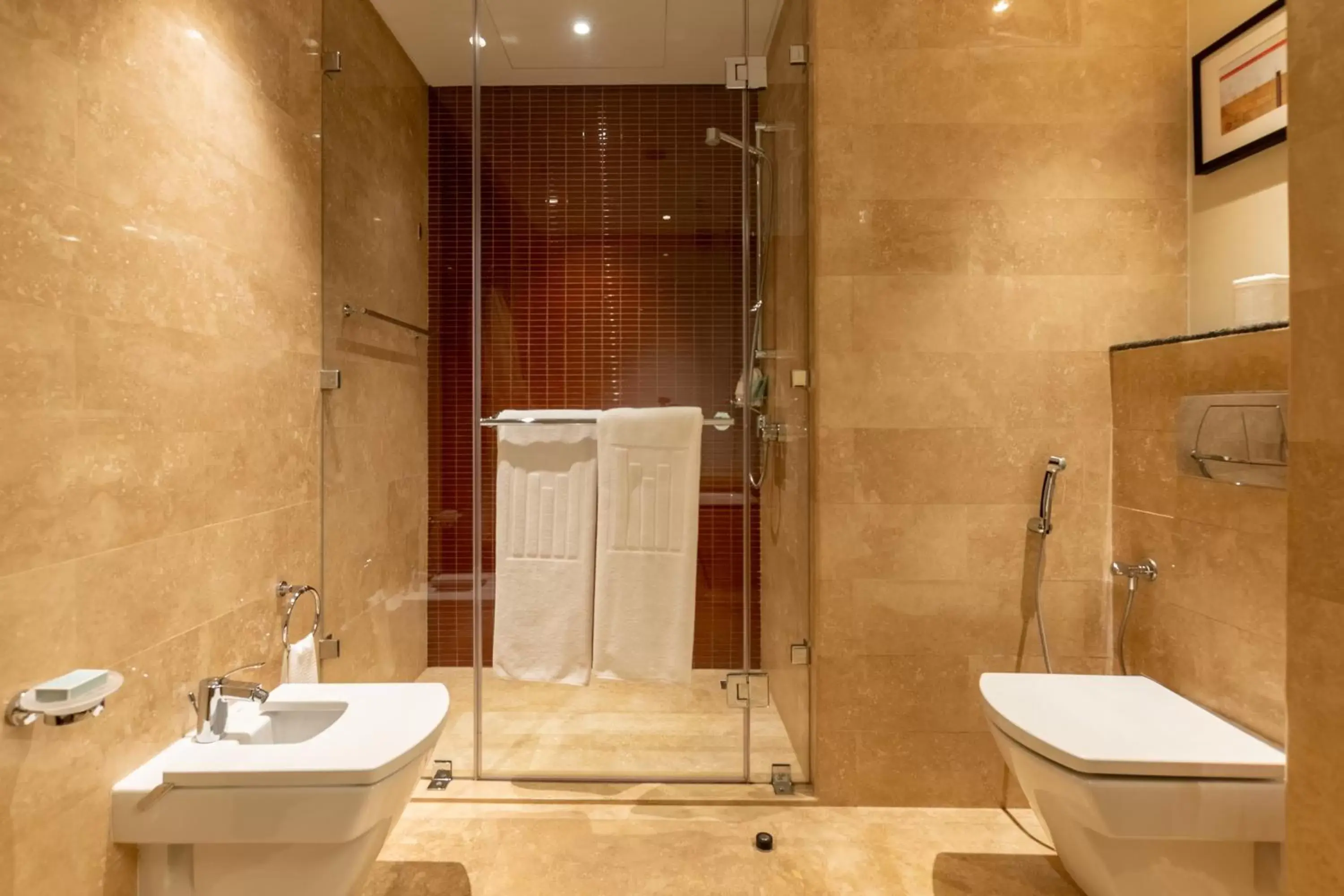 Shower, Bathroom in Grand Millennium Al Wahda Hotel and Executive Apartments Abu Dhabi