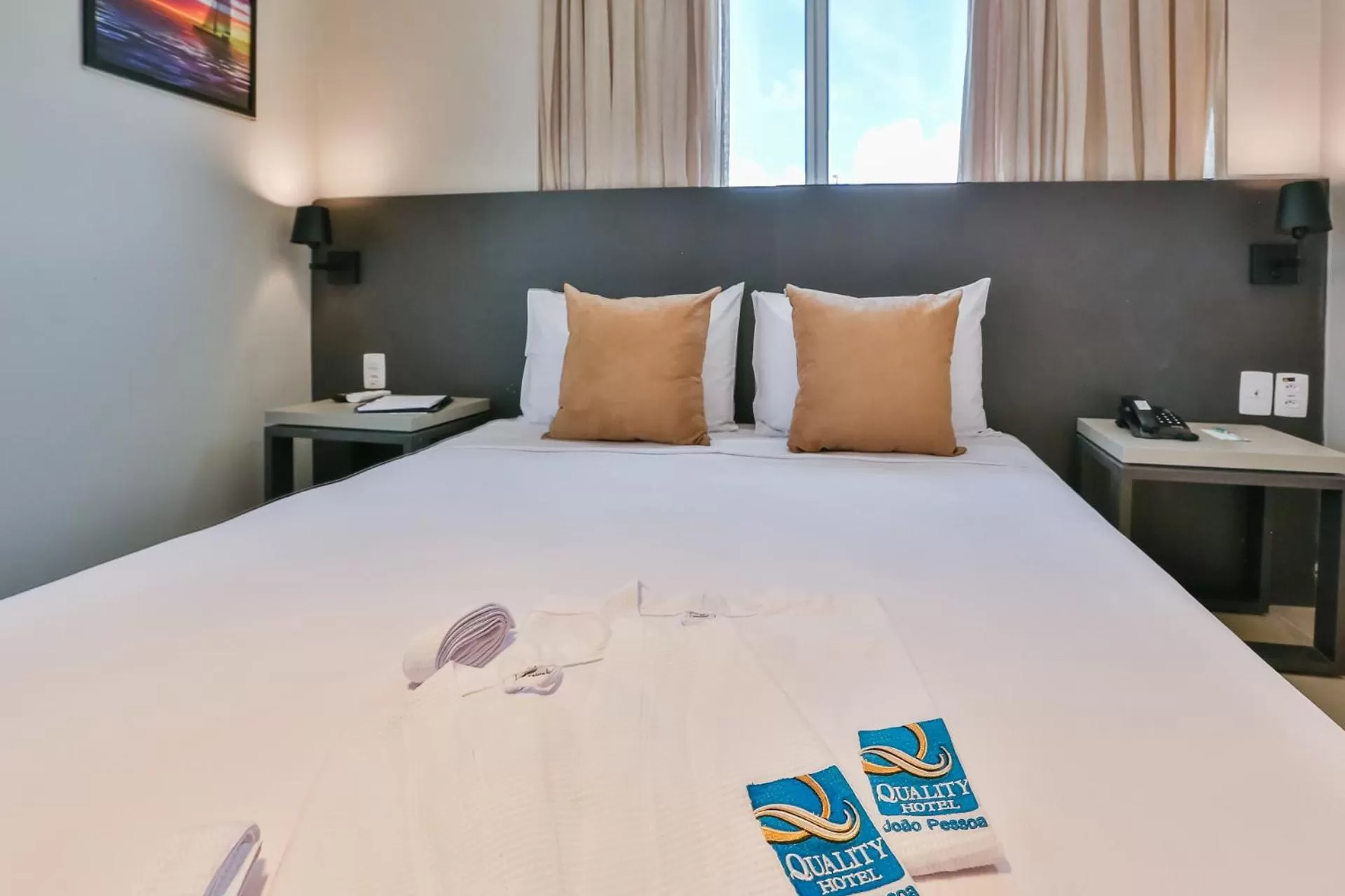 Bed in Quality Suítes João Pessoa