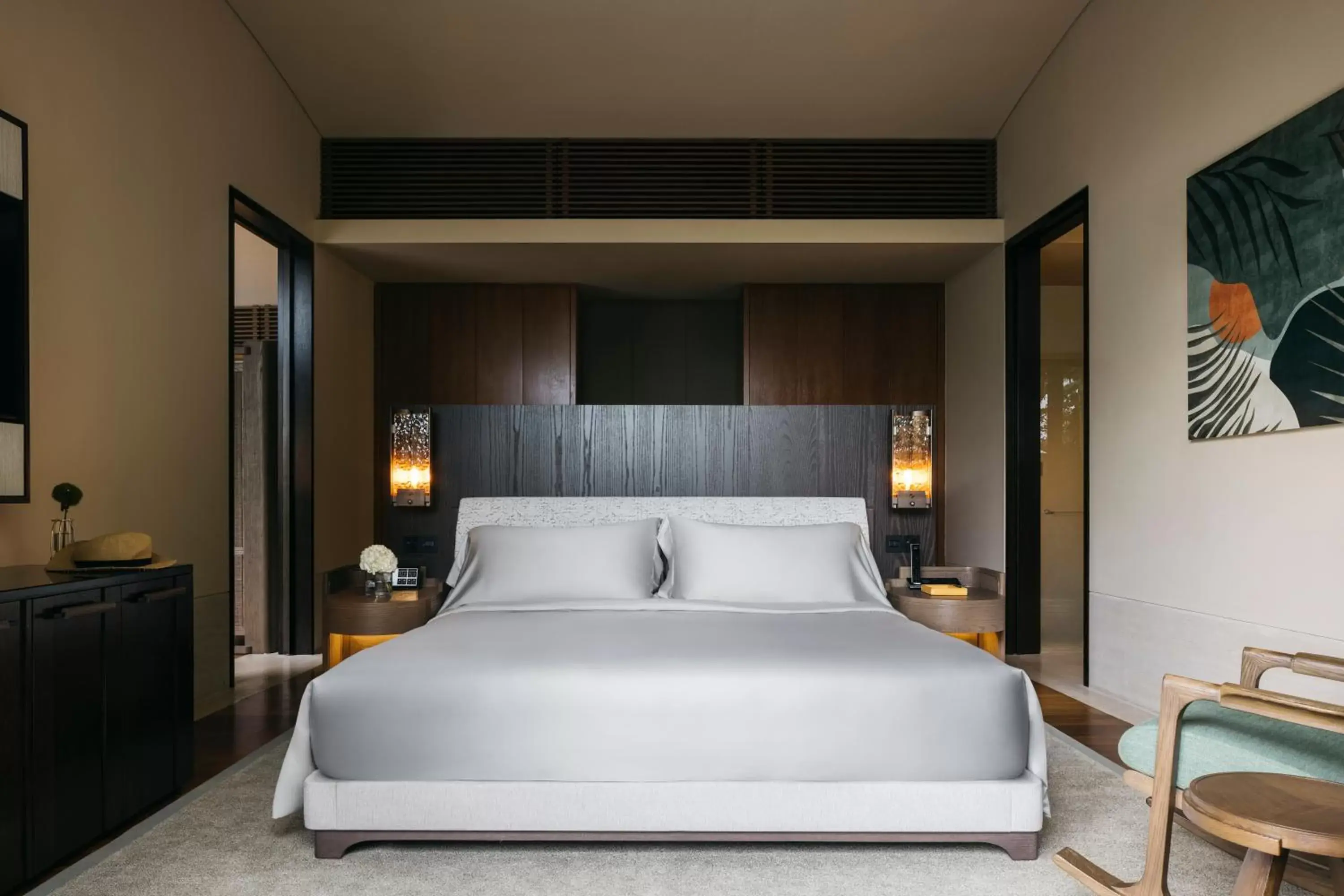 Bed in Capella Singapore
