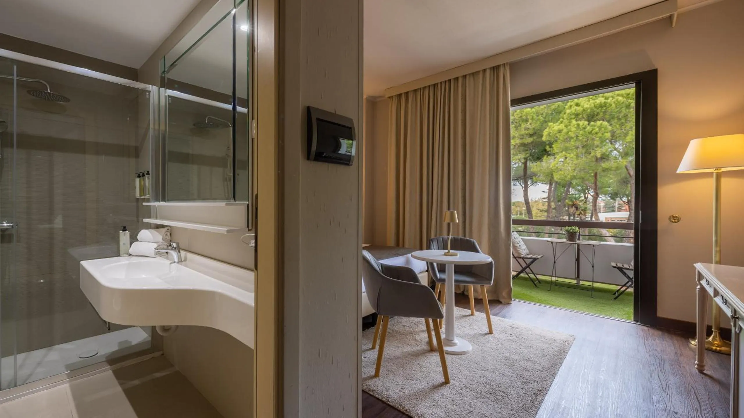 Deluxe Double Room with Spa Access and Pool View in Hotel Salus Terme