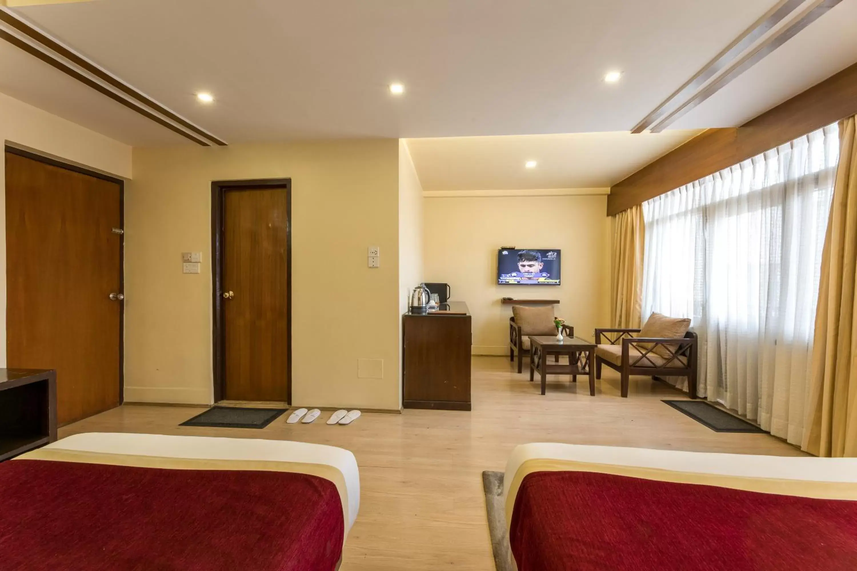 Seating area, TV/Entertainment Center in Hotel Thamel