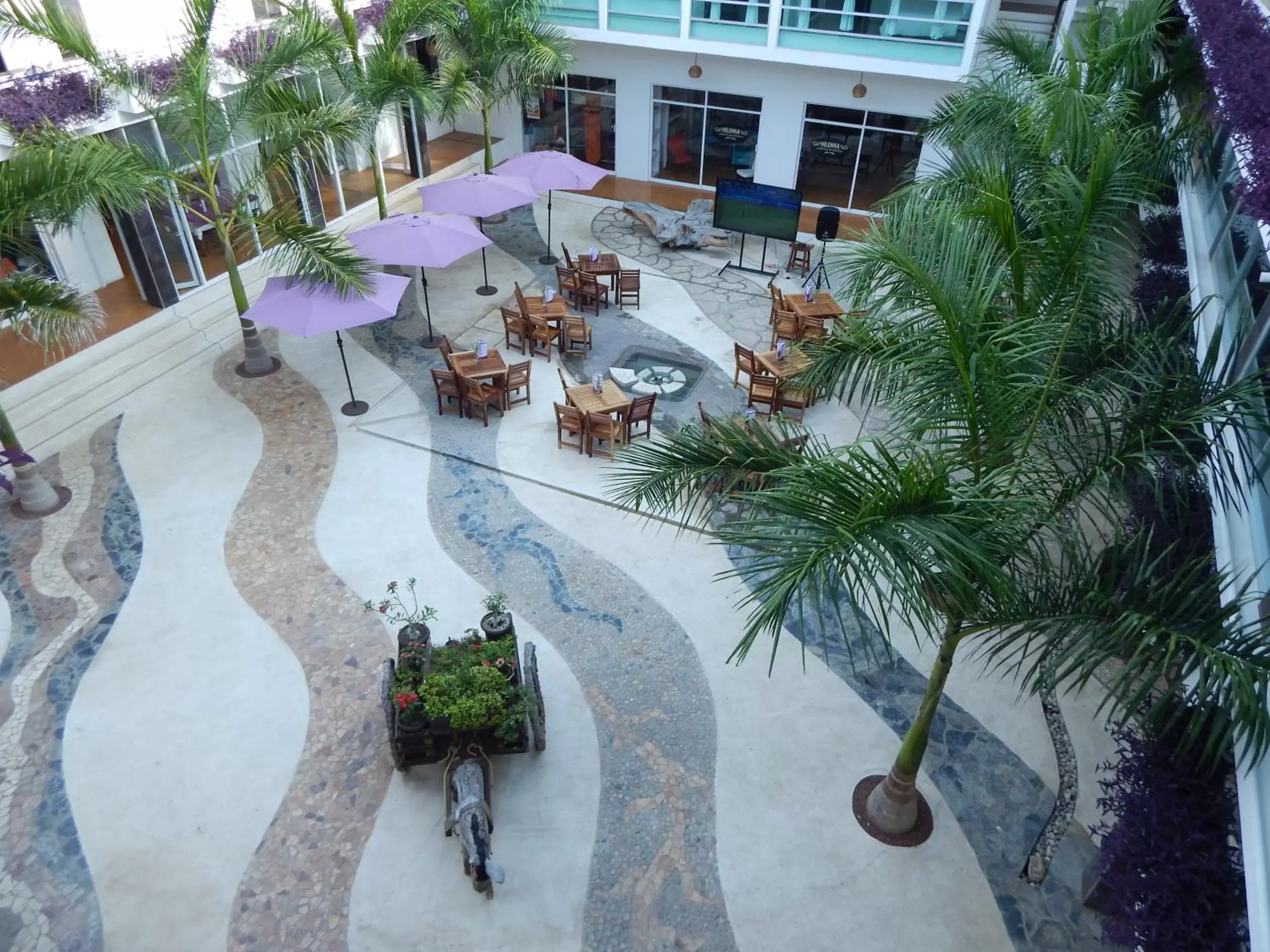 Patio, Pool View in Hotel Rockaway