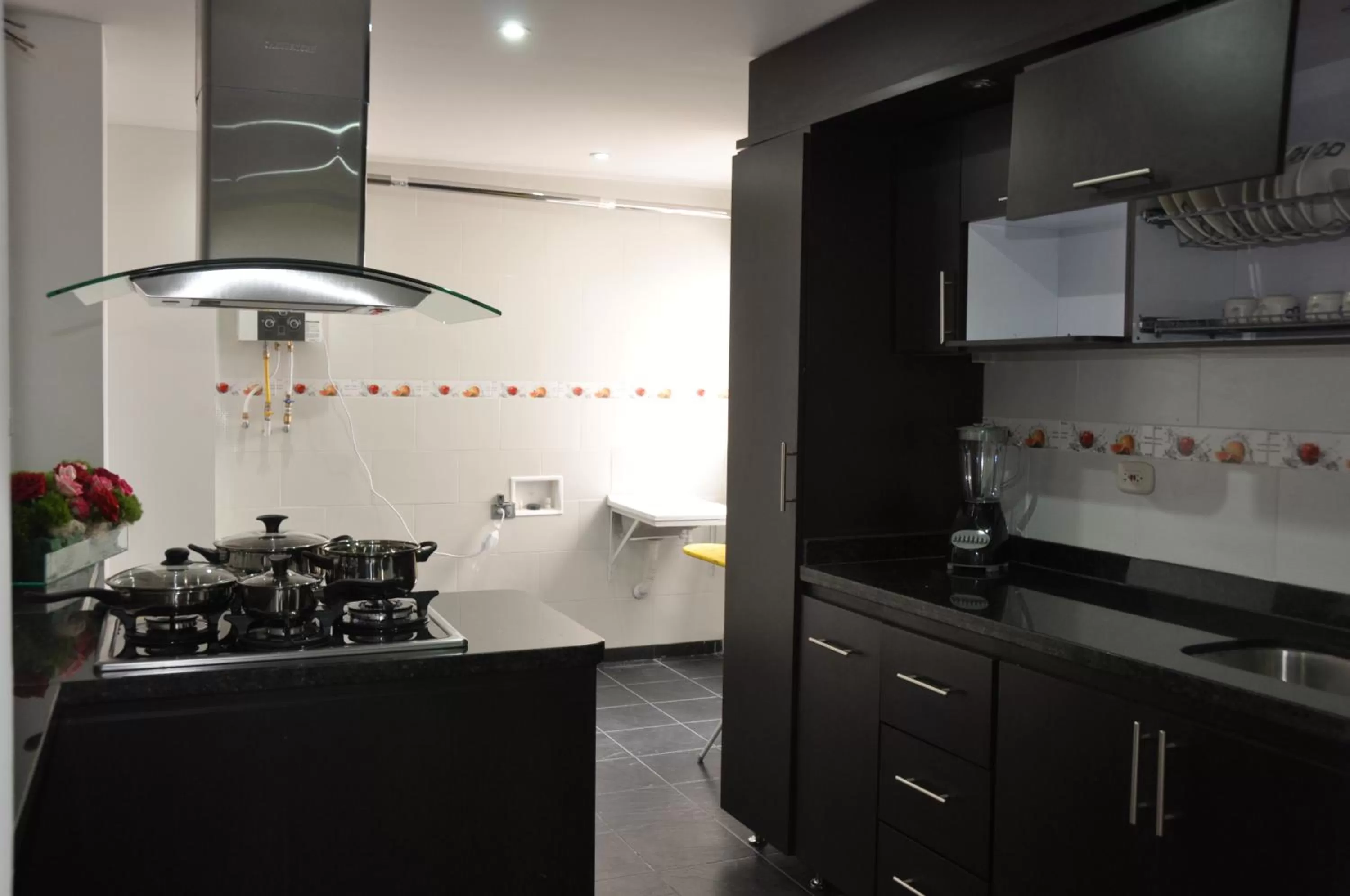 Kitchen or kitchenette in Apartamentos Plaza Modelia