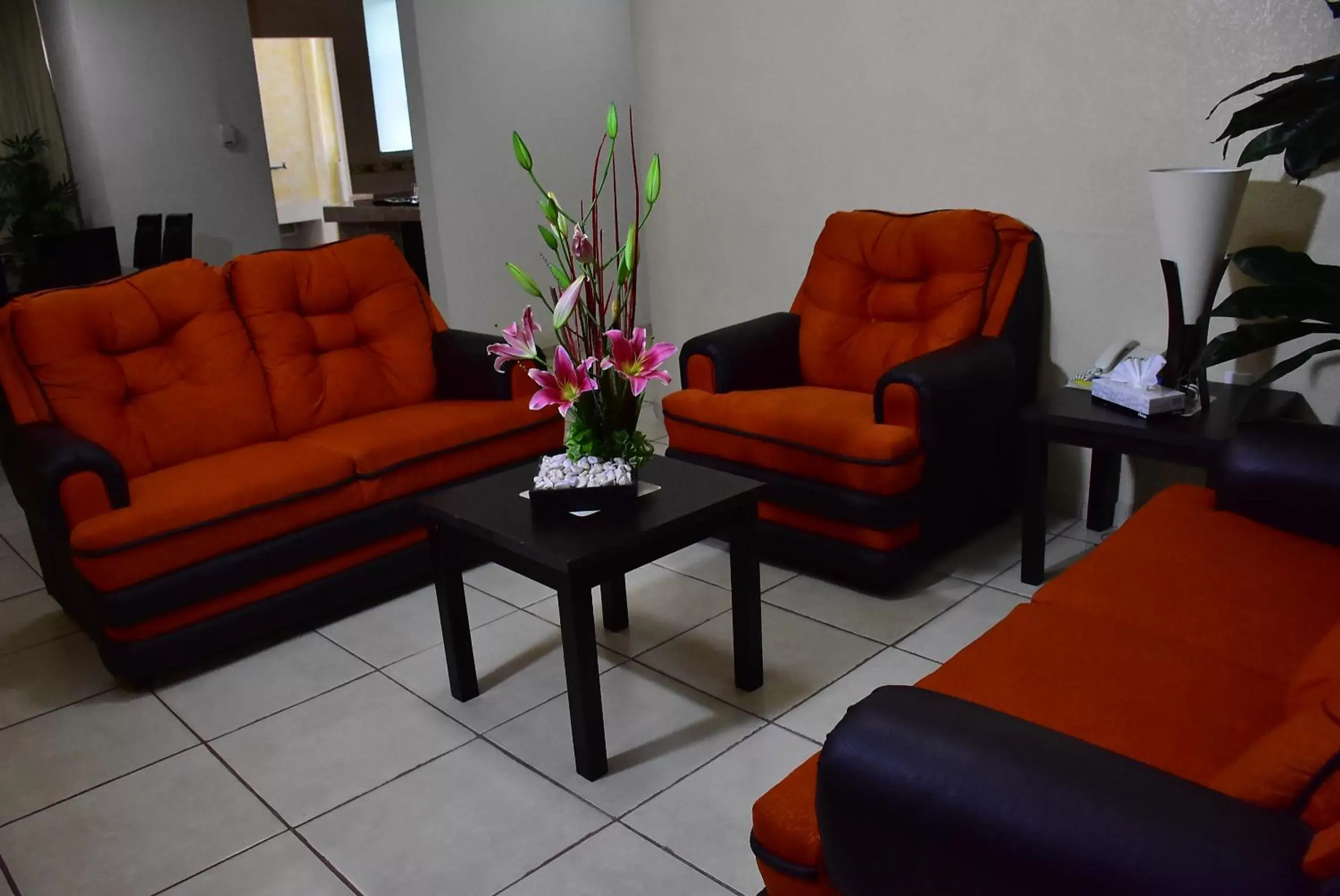 Living room, Seating Area in Hotel Suite Azomali