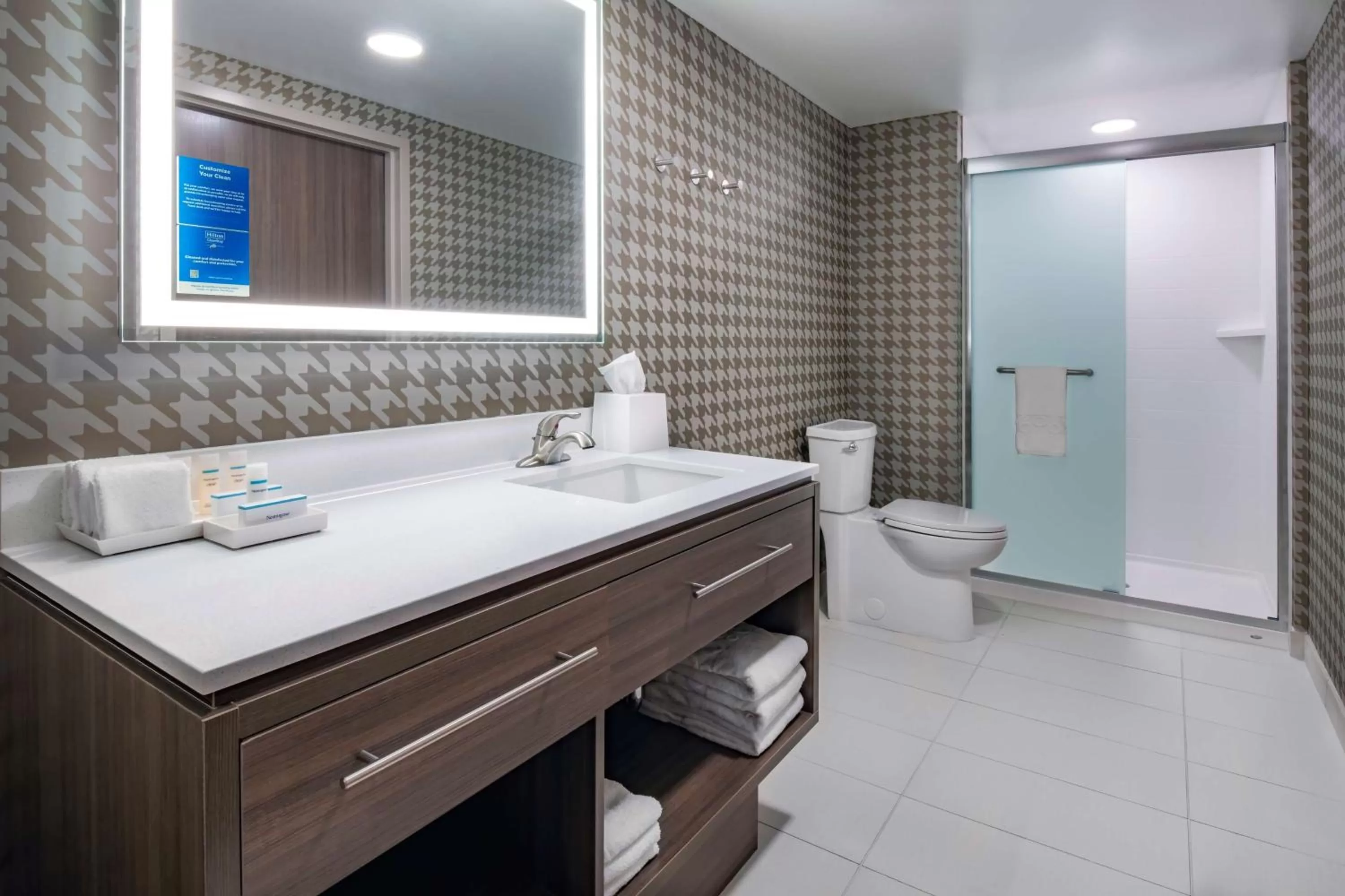 Bathroom in Home2 Suites by Hilton Omaha I-80 at 72nd Street, NE