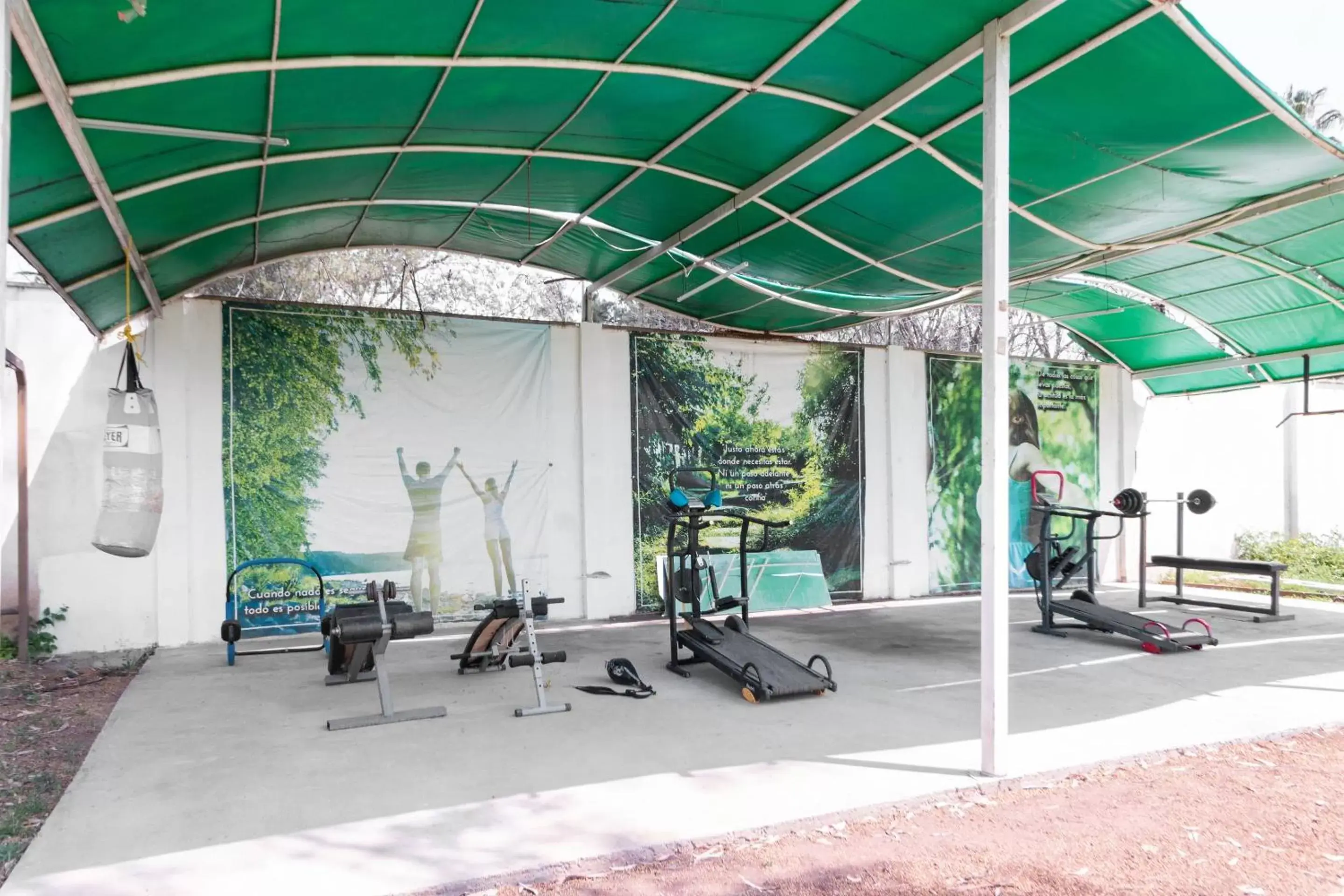 Fitness centre/facilities, Patio/Outdoor Area in Capital O Hotel Vitalé,Camionera Del Centro CACESA International León