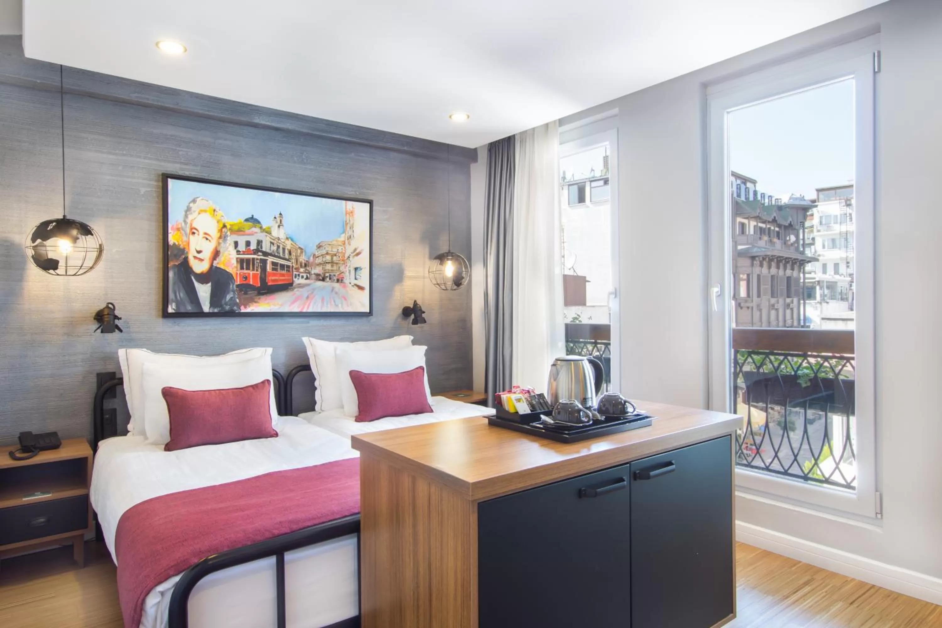 View (from property/room), Bed in Hotel Poem