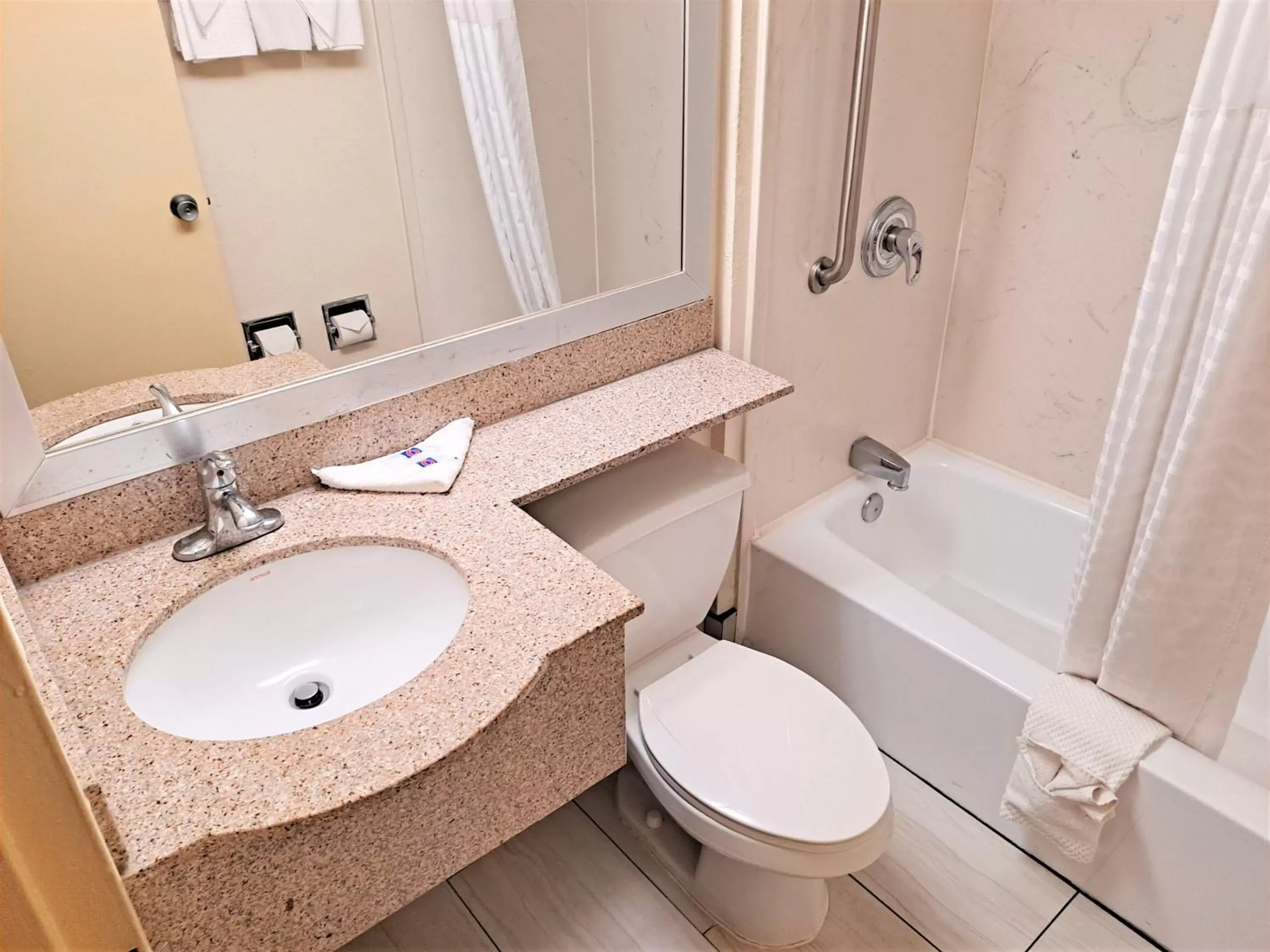 Toilet, Bathroom in Studio 6 Suites Catonsville MD Baltimore West