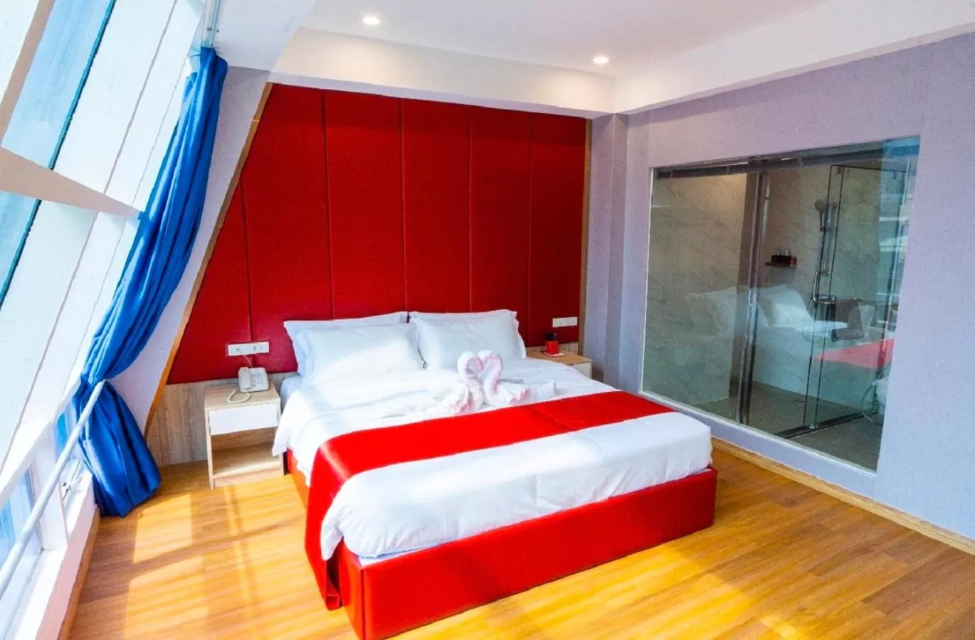 Bed in Sapphire Hotel Silom Bangkok