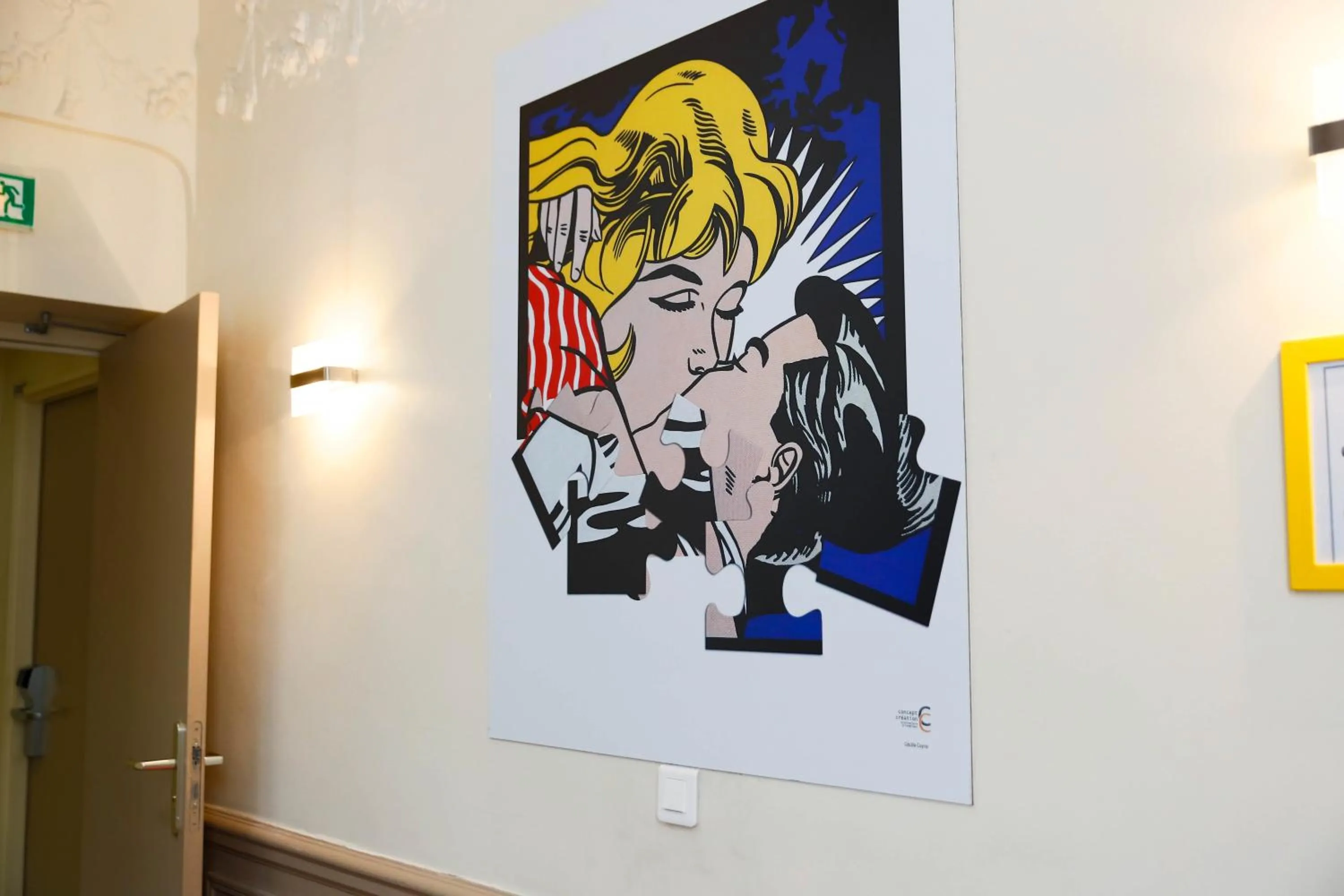 Decorative detail in Hôtel Le Seize, Nice Centre