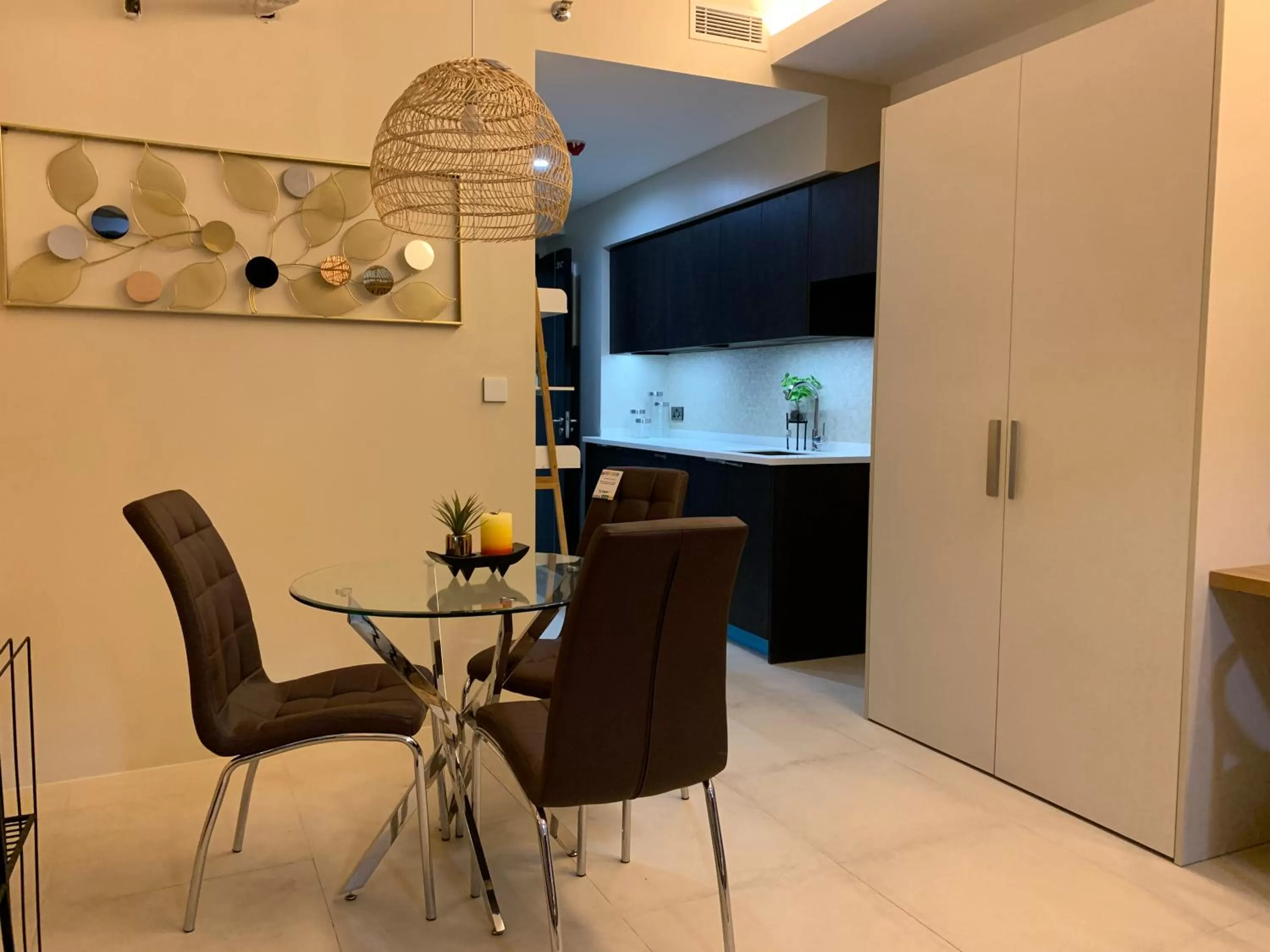 Dining area in AEON SUITES Staycation