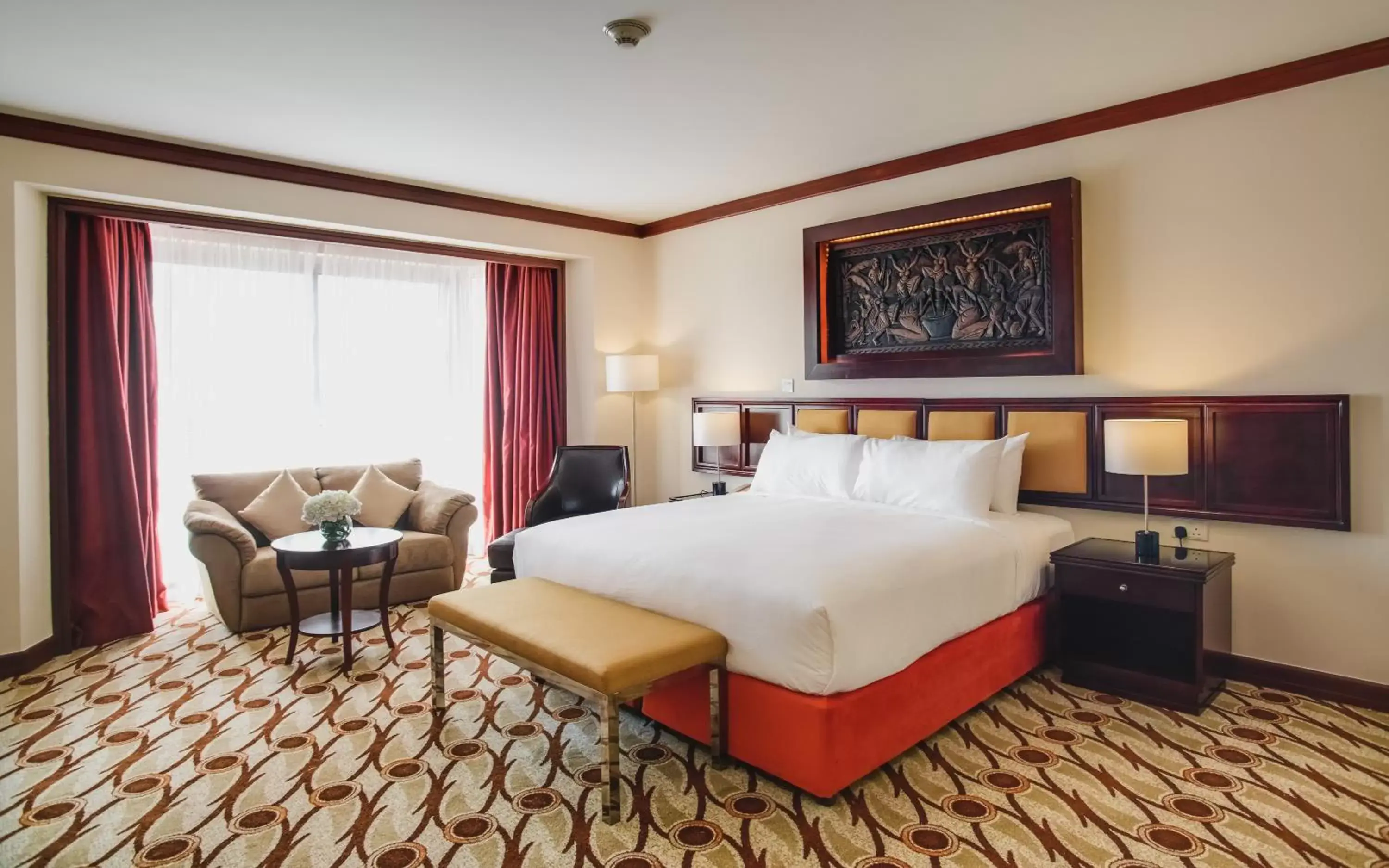 Bed in Mövenpick Hotel & Residences Nairobi