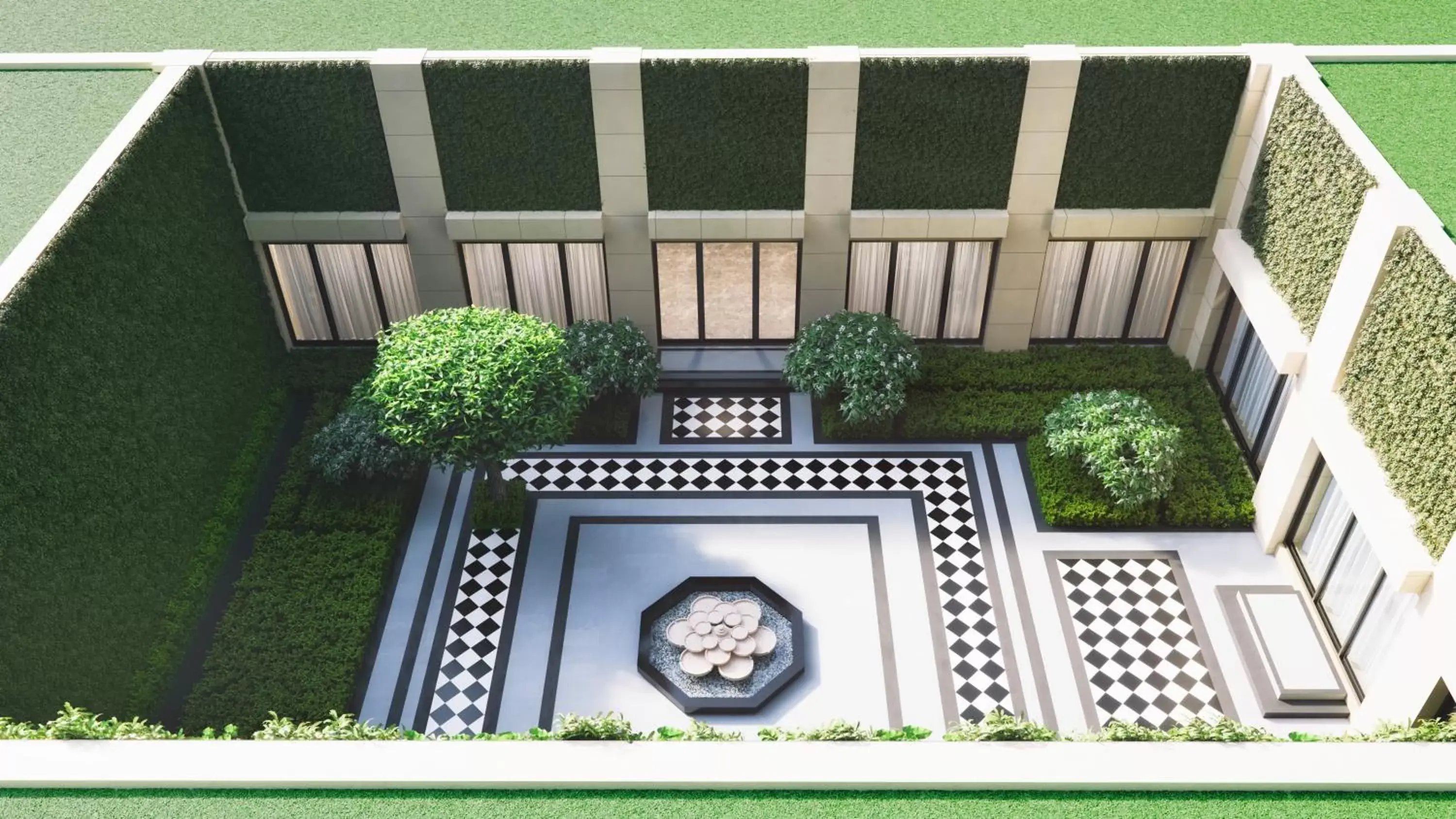 Inner courtyard view in The Oberoi New Delhi Inner courtyard view in The Oberoi New Delhi