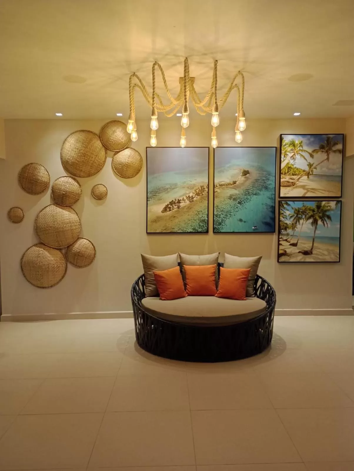 Seating area in Pousada Concha Dourada