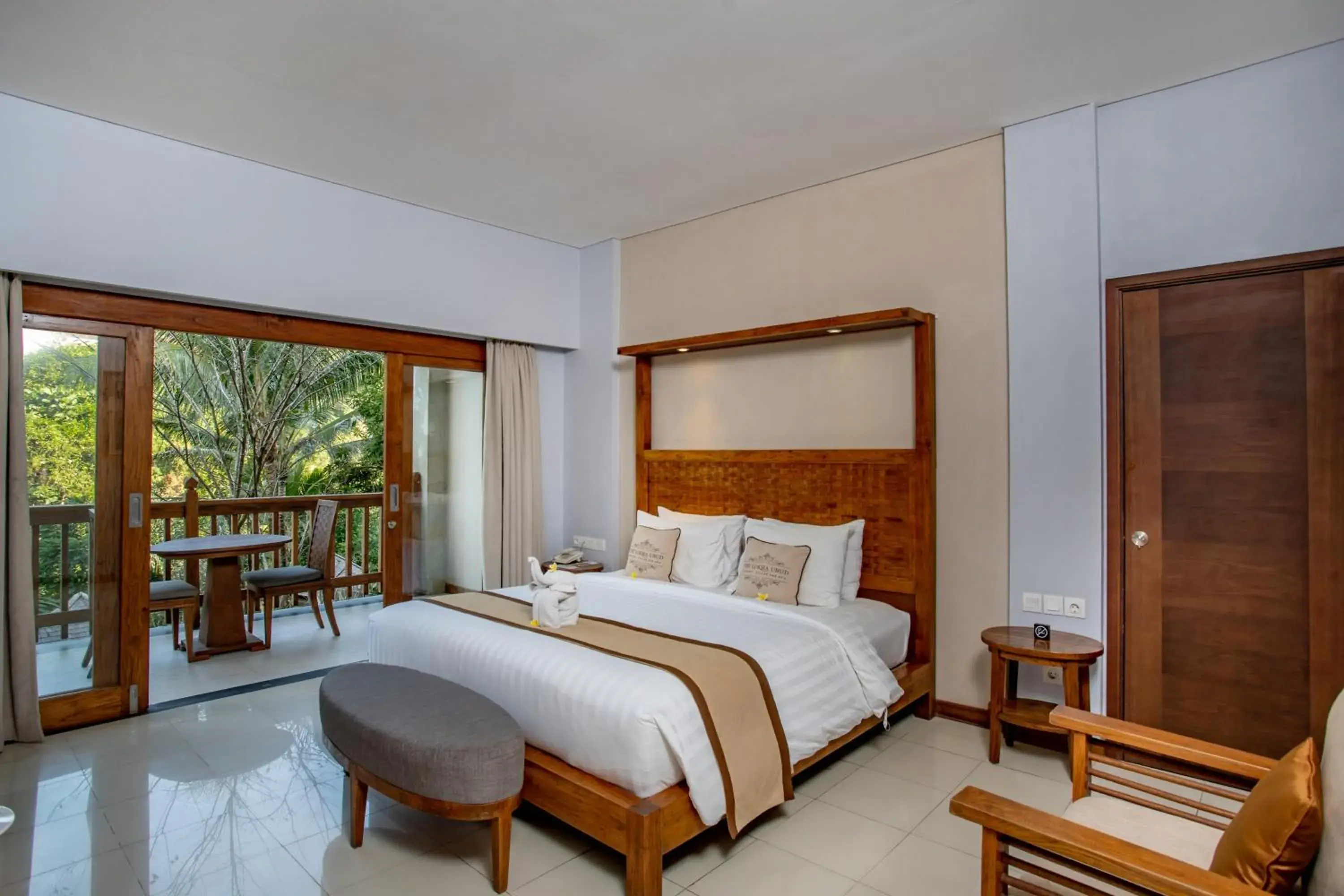 Bed in The Lokha Ubud Resort Villas and Spa