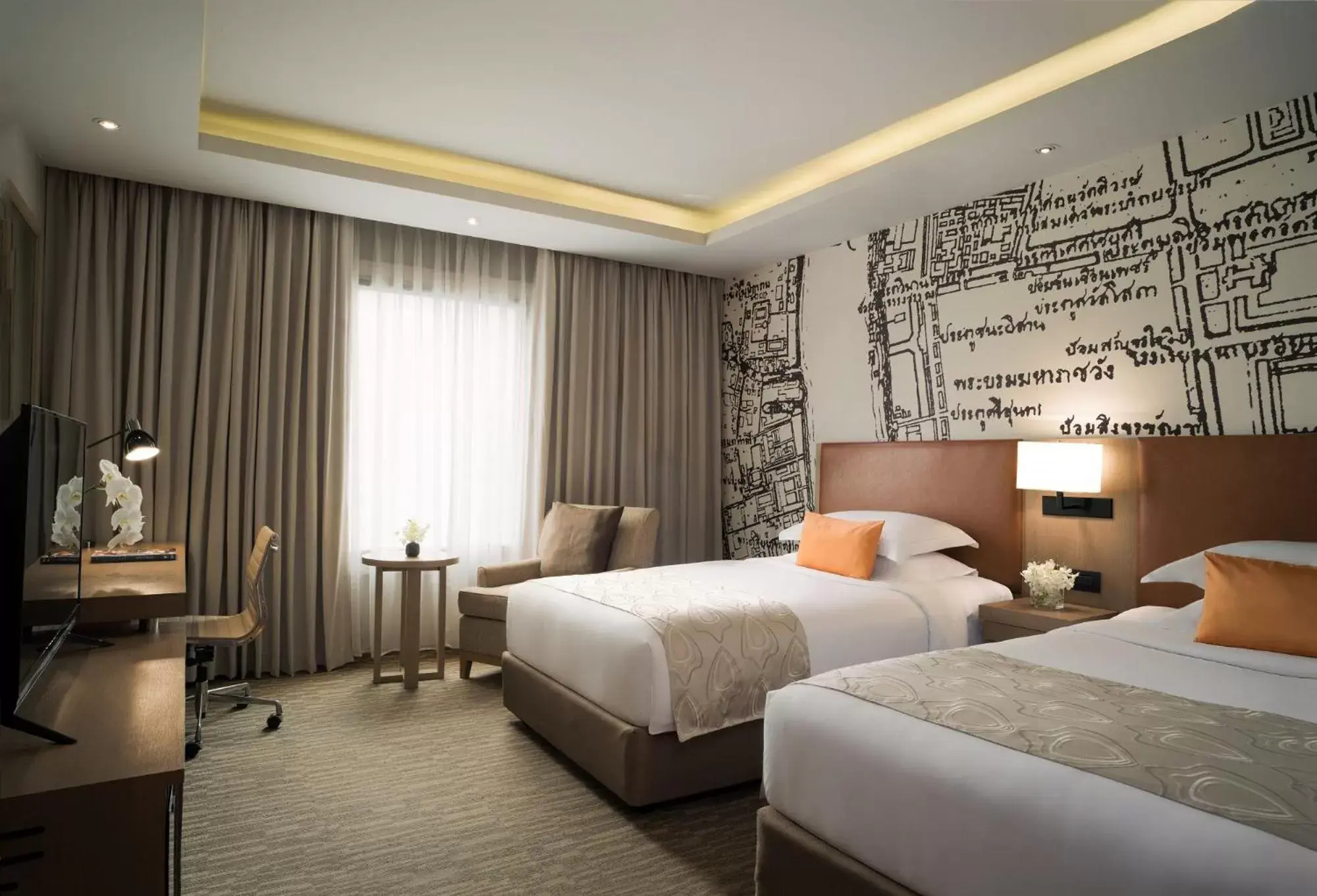 Photo of the whole room, Bed in Grand Fortune Hotel Bangkok - SHA Extra Plus