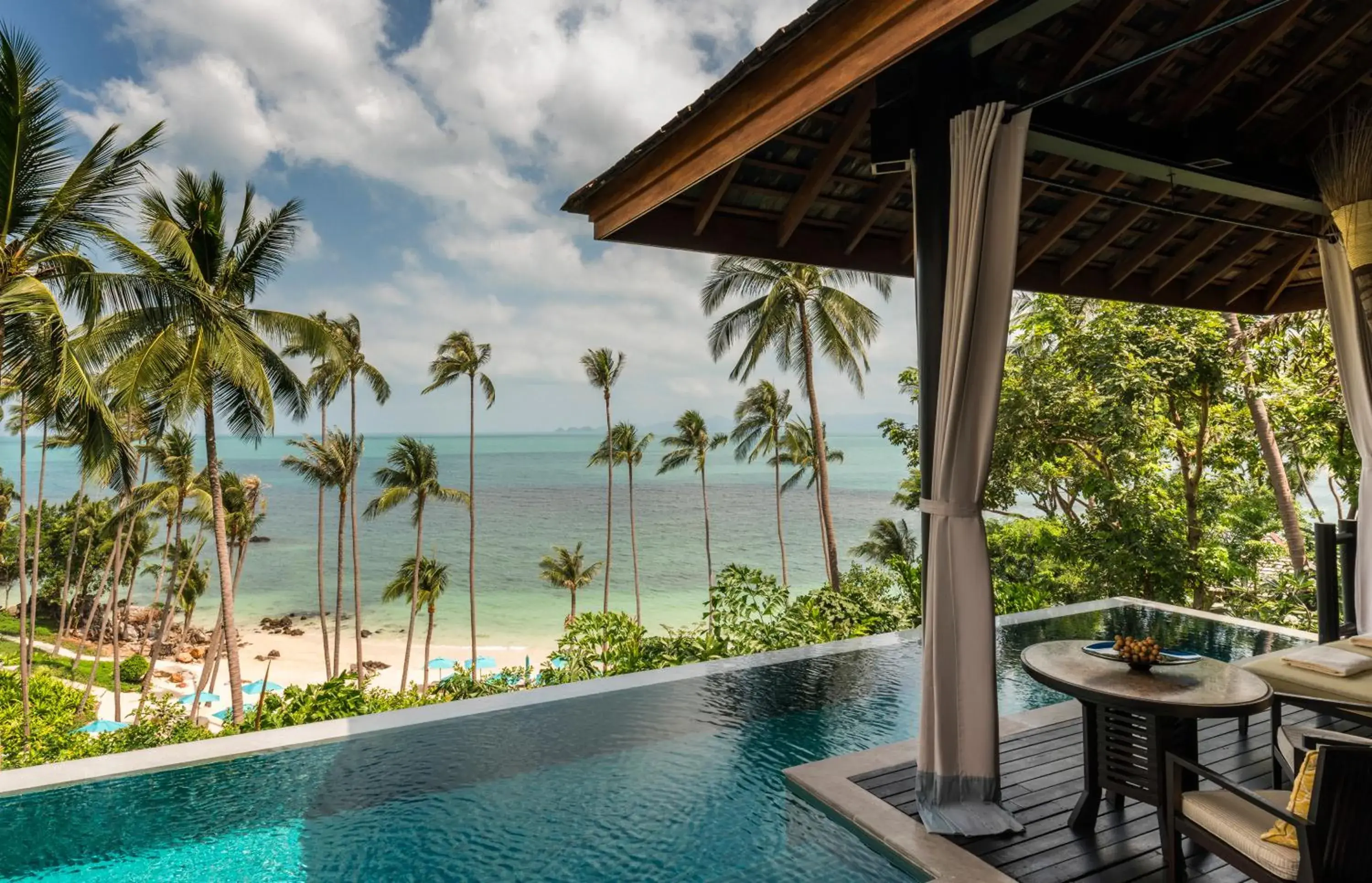 Balcony/Terrace, Swimming Pool in Four Seasons Resort Koh Samui